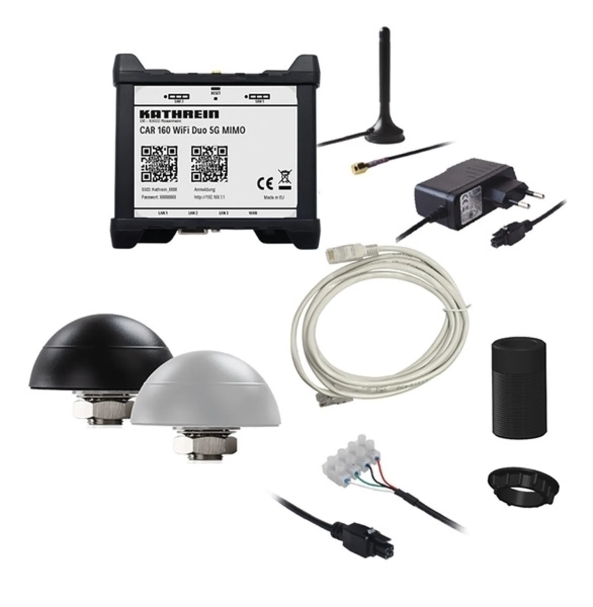 Kathrein CAR 160 WiFi Duo 5G MIMO Dual SIM WLAN Router Set weiß