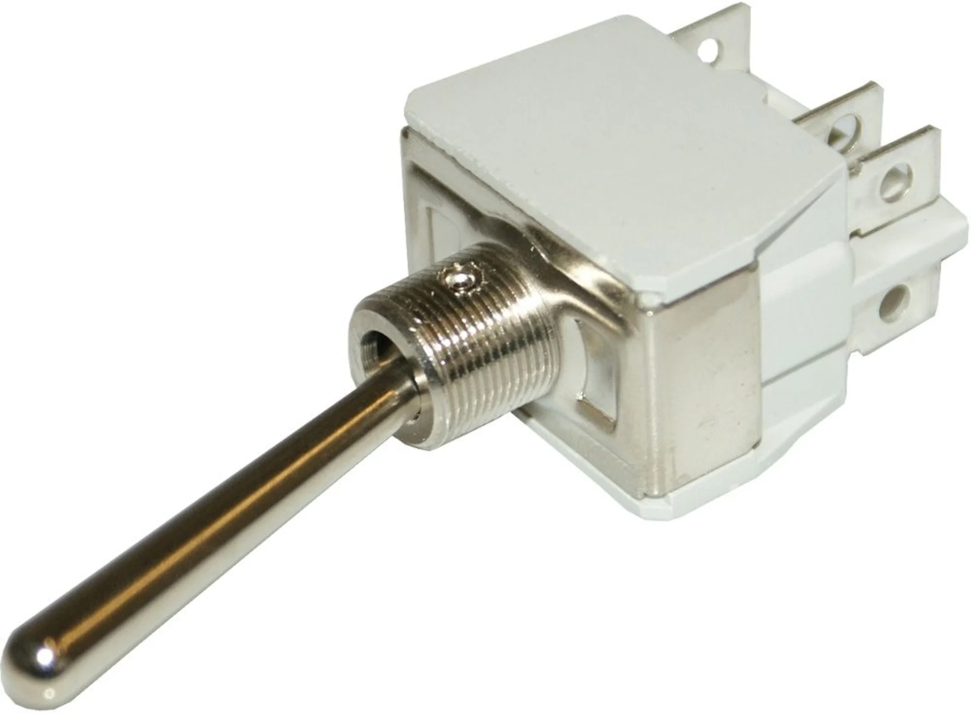 Doppel-Umschalter Metallhebel on-on 15A 1 - 2 (2x) 12V-15A 24V-10A ø12mm 6,3