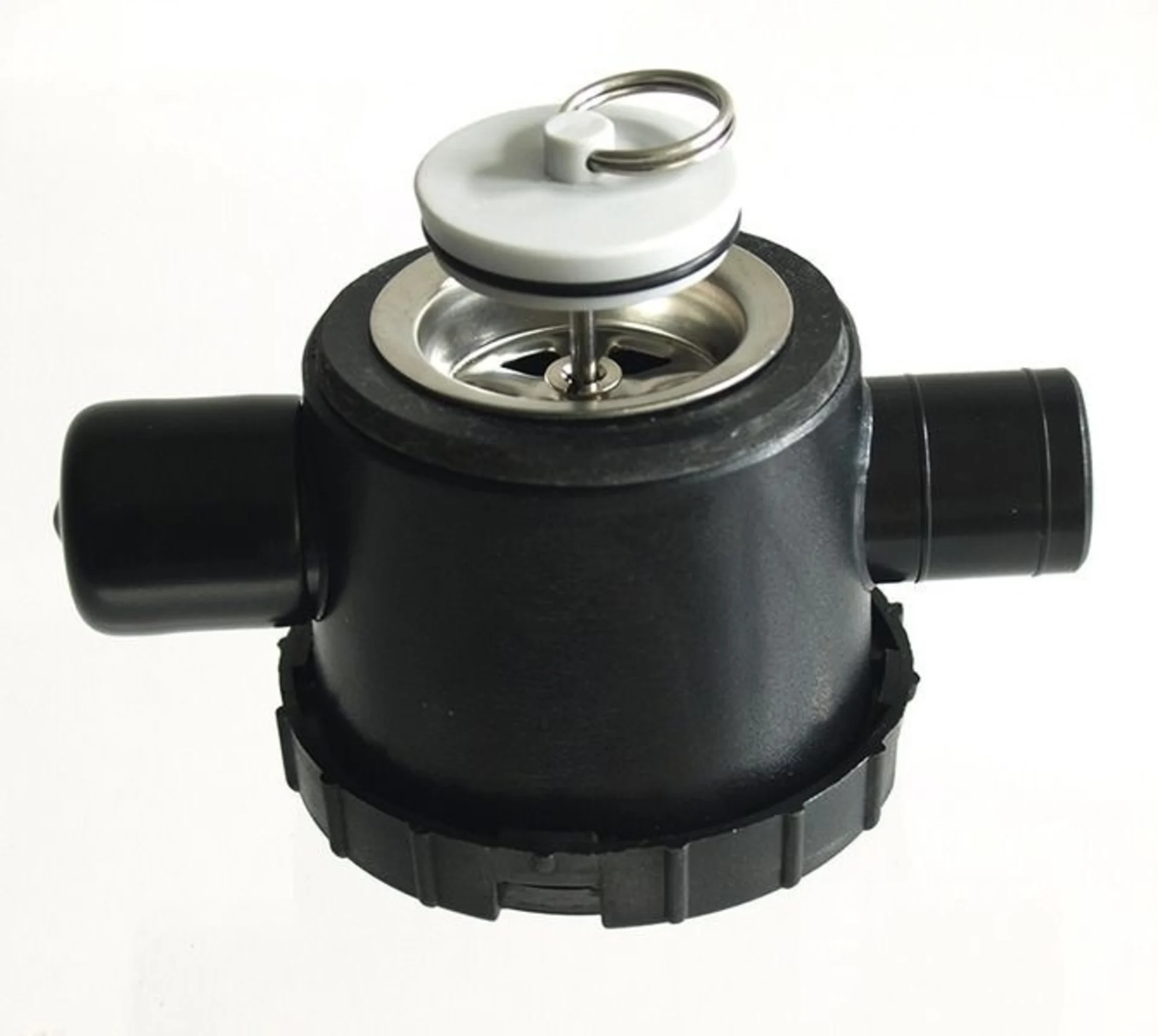 Edelstahl-Siphon mit Sieb für Abwasserinstallationen