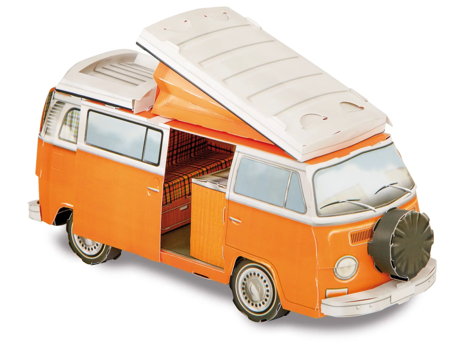 Franzis VW Bulli T2 Papier-Wohnmobil im Maßstab 1:18 inkl. Begleitbuch