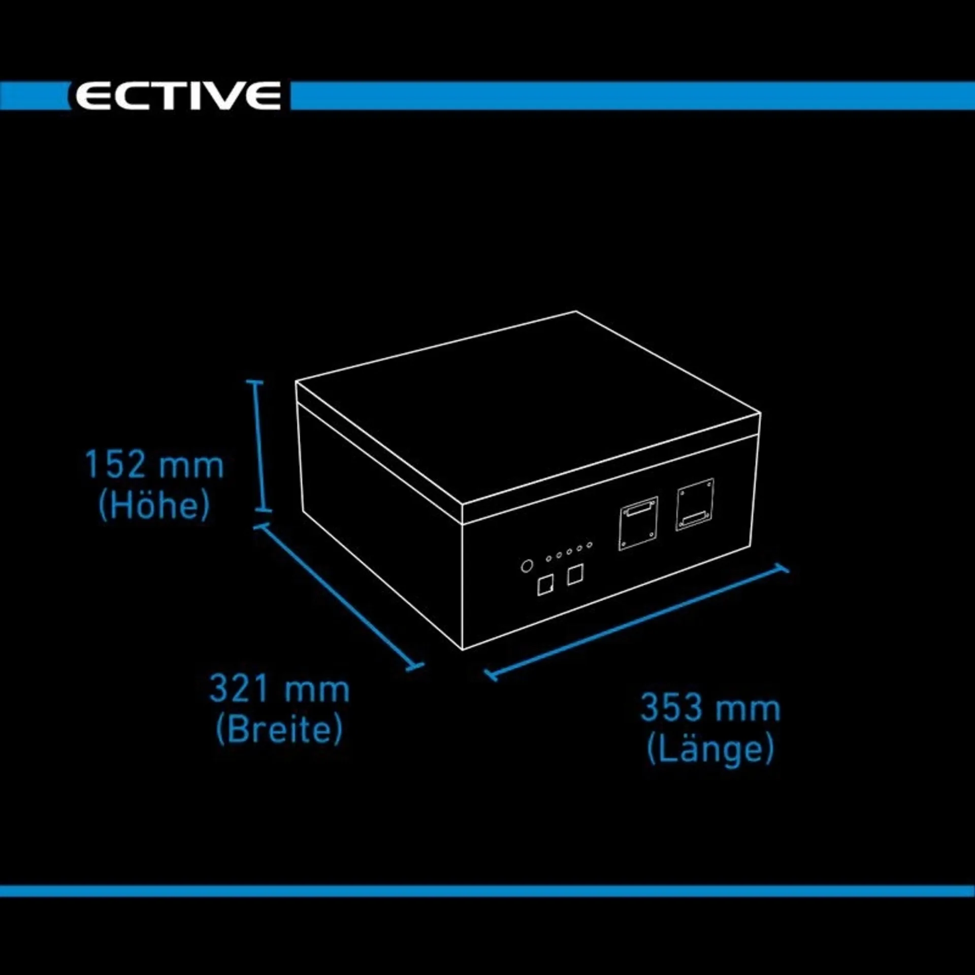 Batterie au lithium LiFePO4 Ective LC 172L 12 V à installer sous la selle, 172 Ah Batterie au lithium LiFePO4 Ective LC 172L 12 V à installer sous la selle, 172 Ah