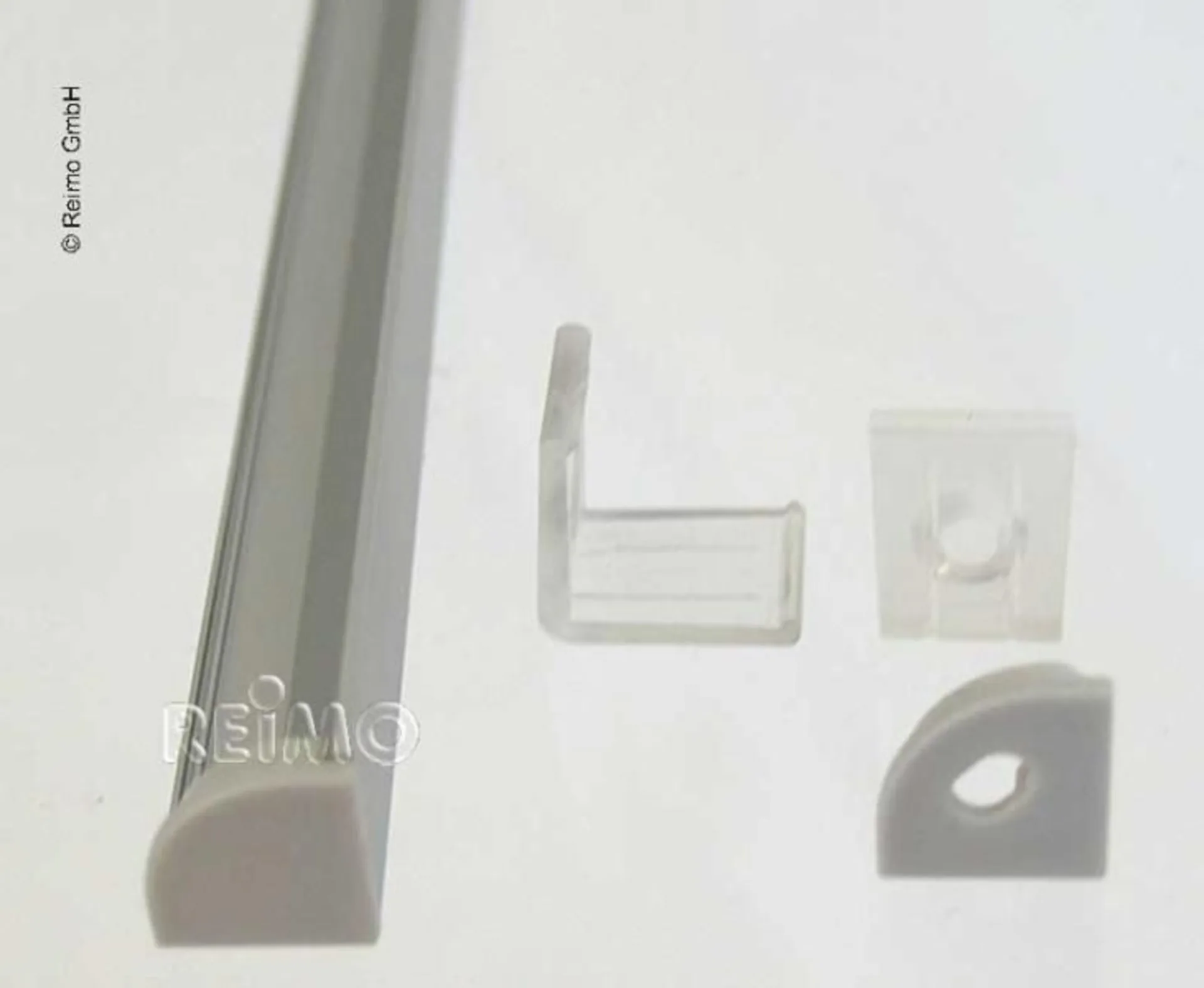 Aluminium Profil für LED-Bänder inklusive Abdeckung und Clips - 1.5m