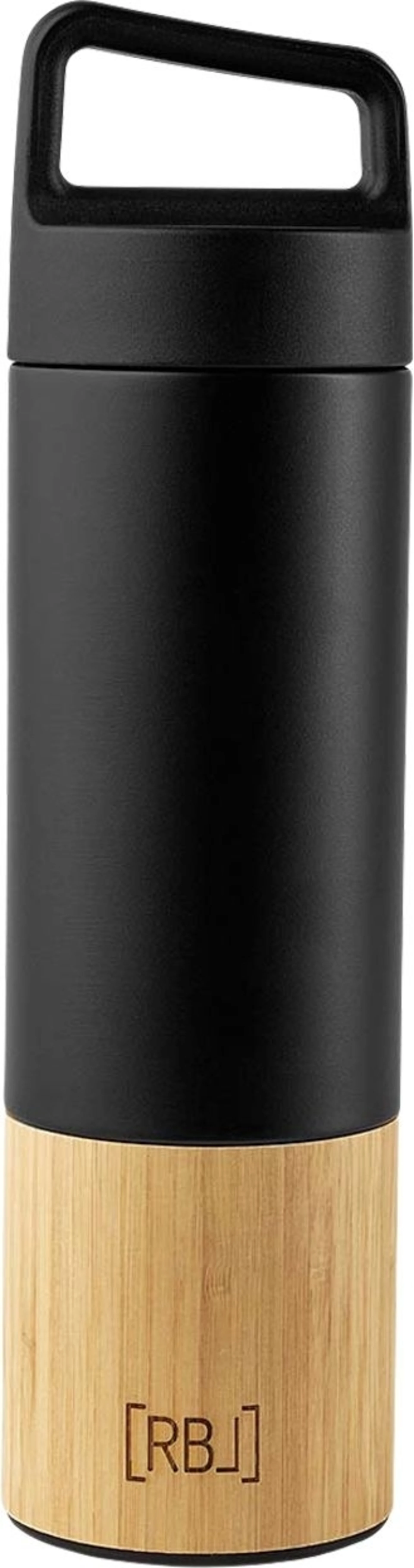 Rebel Outdoor Bouteille isolante avec passoire à thé 530 ml bambou noir