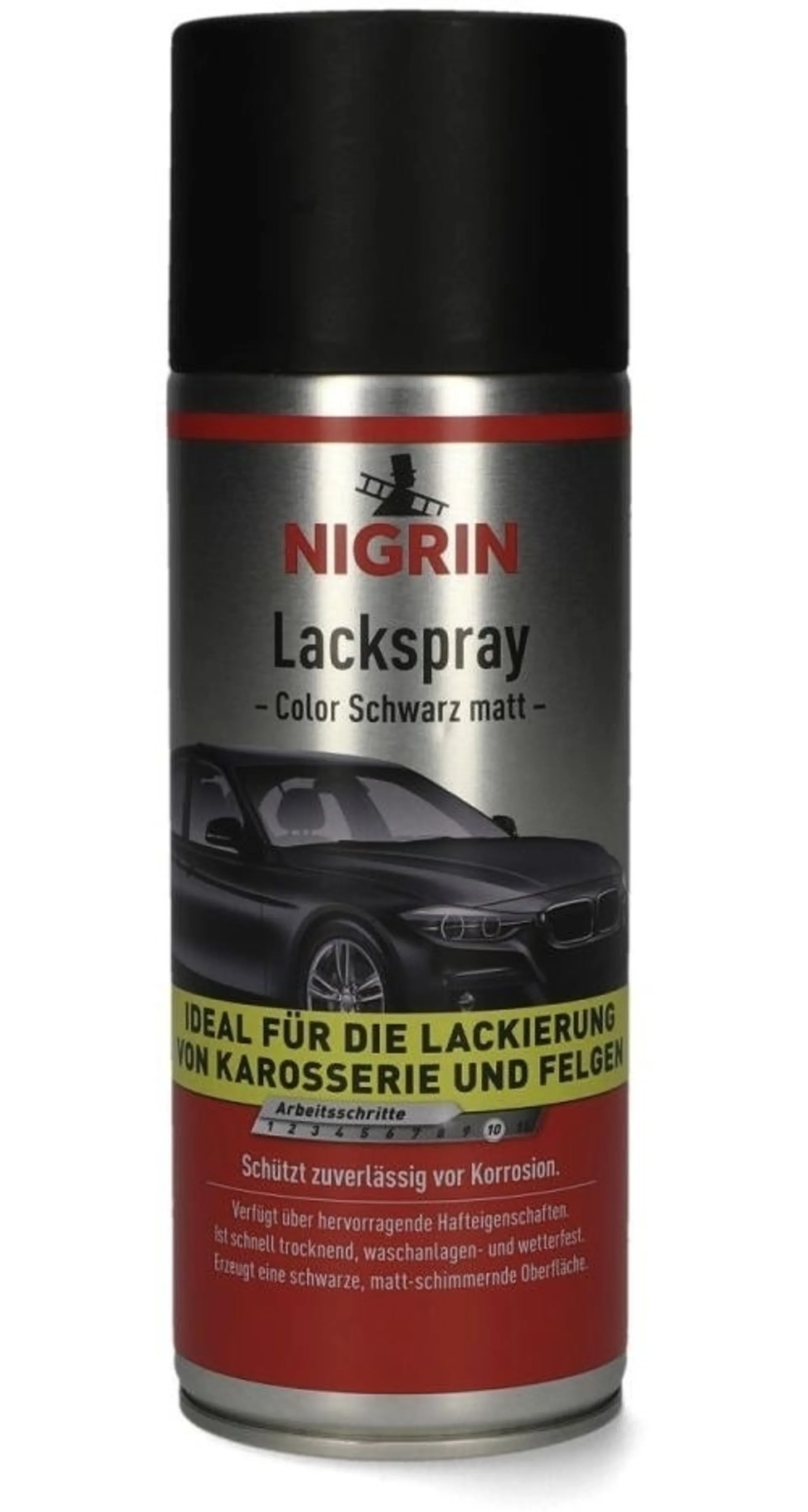 Peinture en spray Nigrin - noir mat 400 ml