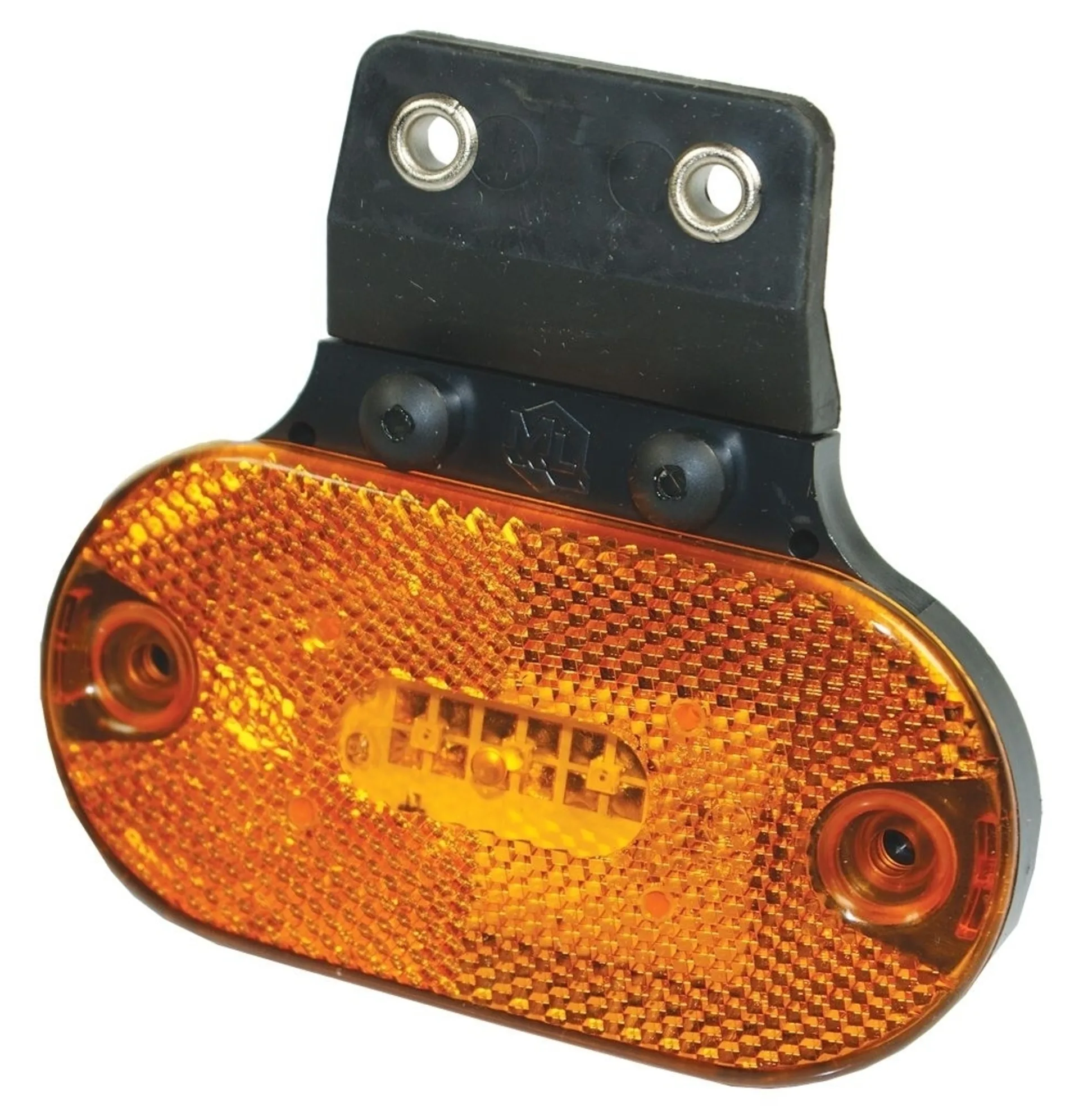 ML - LED-Seitenmarkierleuchte 24V 110x55mm, mit Pendelhalter, Abdeckung für 2-Pol-Stecker optional (Art-nr. 500999)