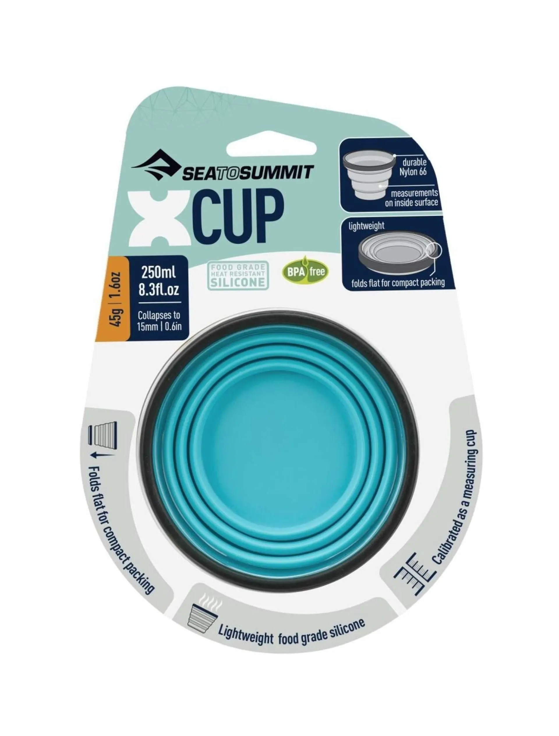 Sea to Summit X-Cup Faltbarer Trinkbecher grau 250ml