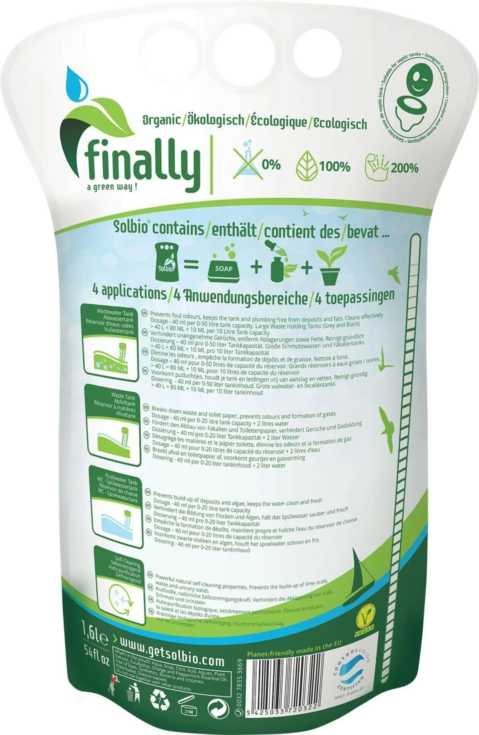Solbio Marine XL Biologische Sanitärflüssigkeit 1,