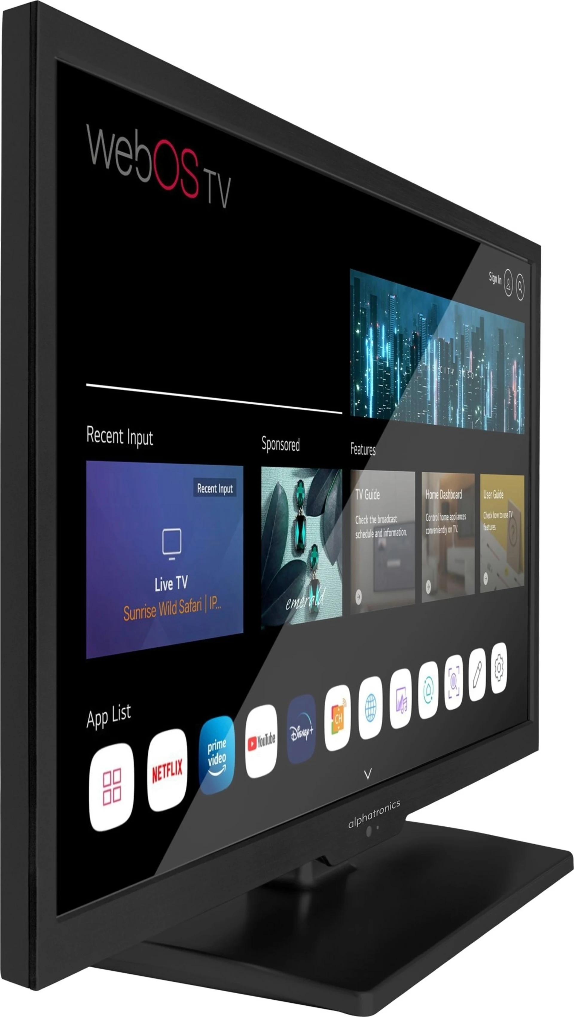 Alphatronics SL-19 DSBW plus LED TV mit Triple Tuner / DVD Payer inklusive DVB-T Stabantenne 19 Zoll