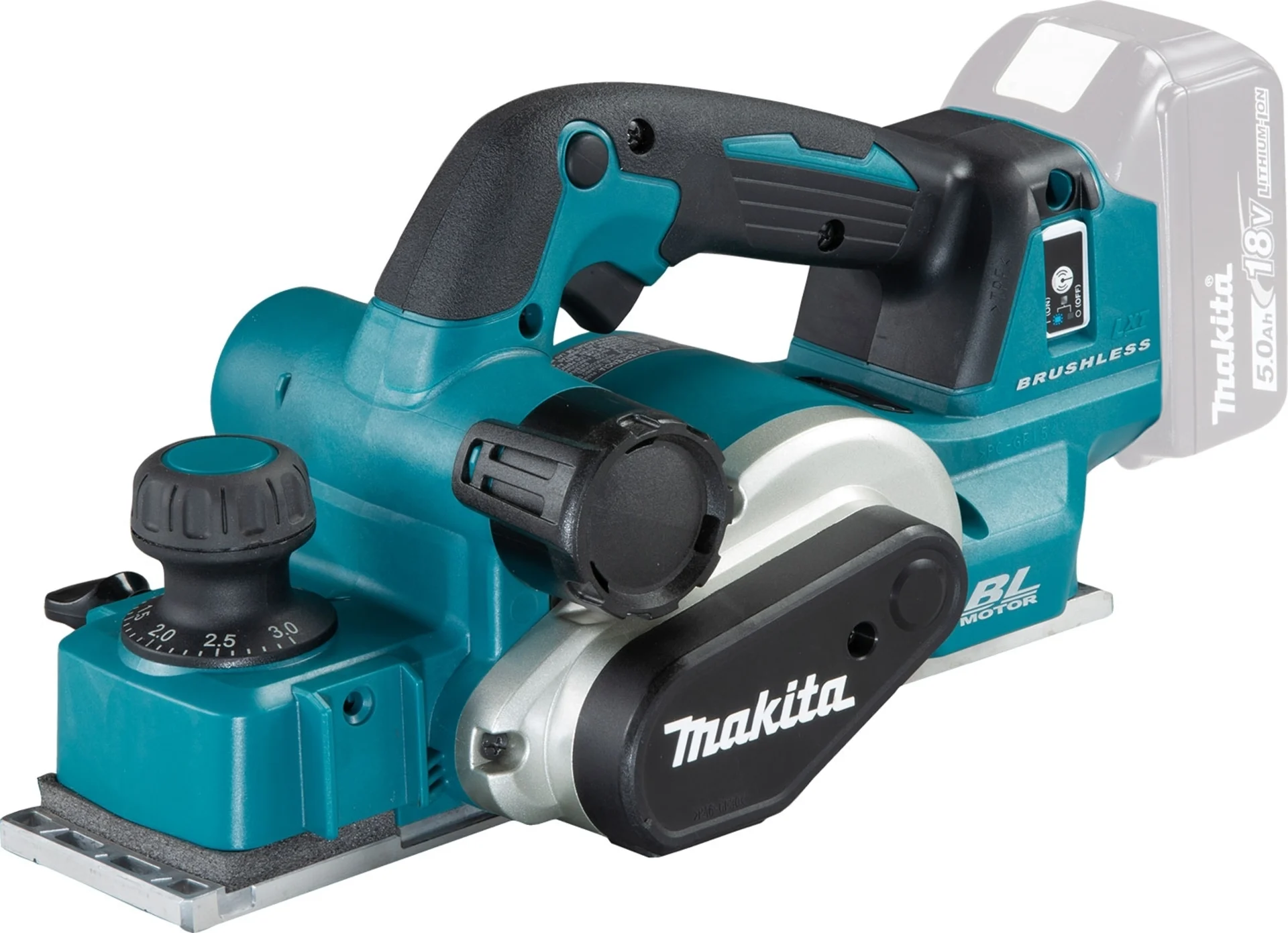 Makita DKP181Z Akku-Hobel mit AWS Funk-Adapter 18 V (ohne Akku)