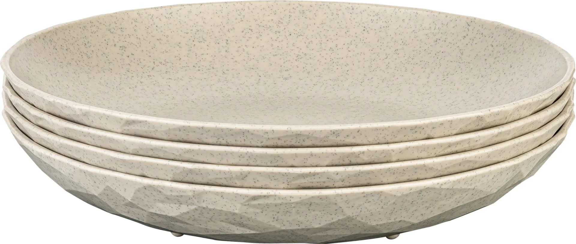 Koziol Tellerset Club Plate 4 teilig tief 220 mm Nature desert sand