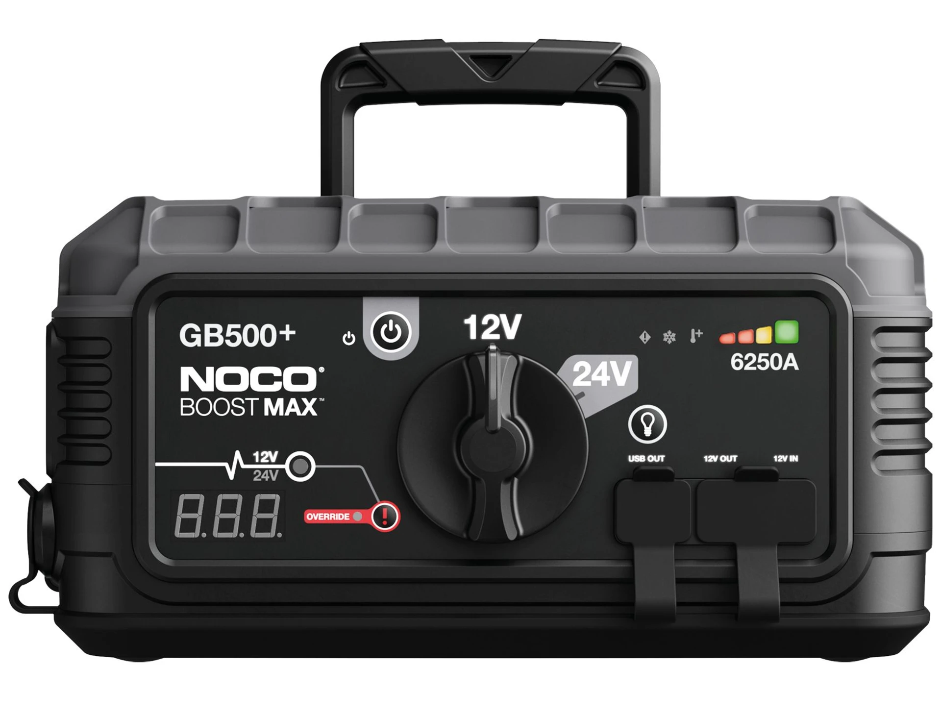 Noco - Boost Max Jump Starter 12/24 V 6250A, mit 12 V 15 A Ausgang und USB 311 x 207 x 162 mm, IP65