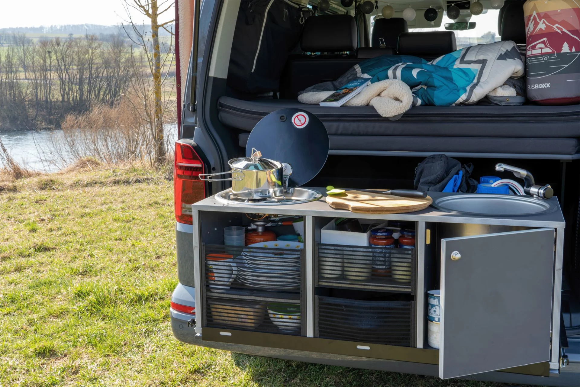 BusBoxx küchenBOXX cube Küchenmodul für Heckauszug Large