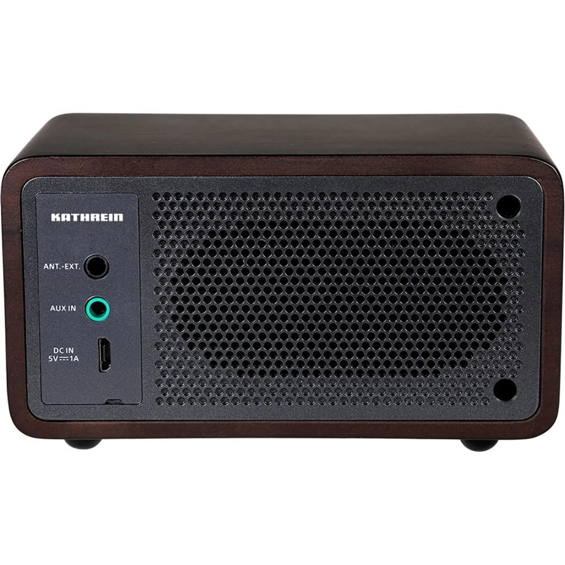 Radio numérique Kathrein DAB+ 1 mini avec Bluetooth, finition bois foncé Radio numérique Kathrein DAB+ 1 mini avec Bluetooth, finition bois foncé