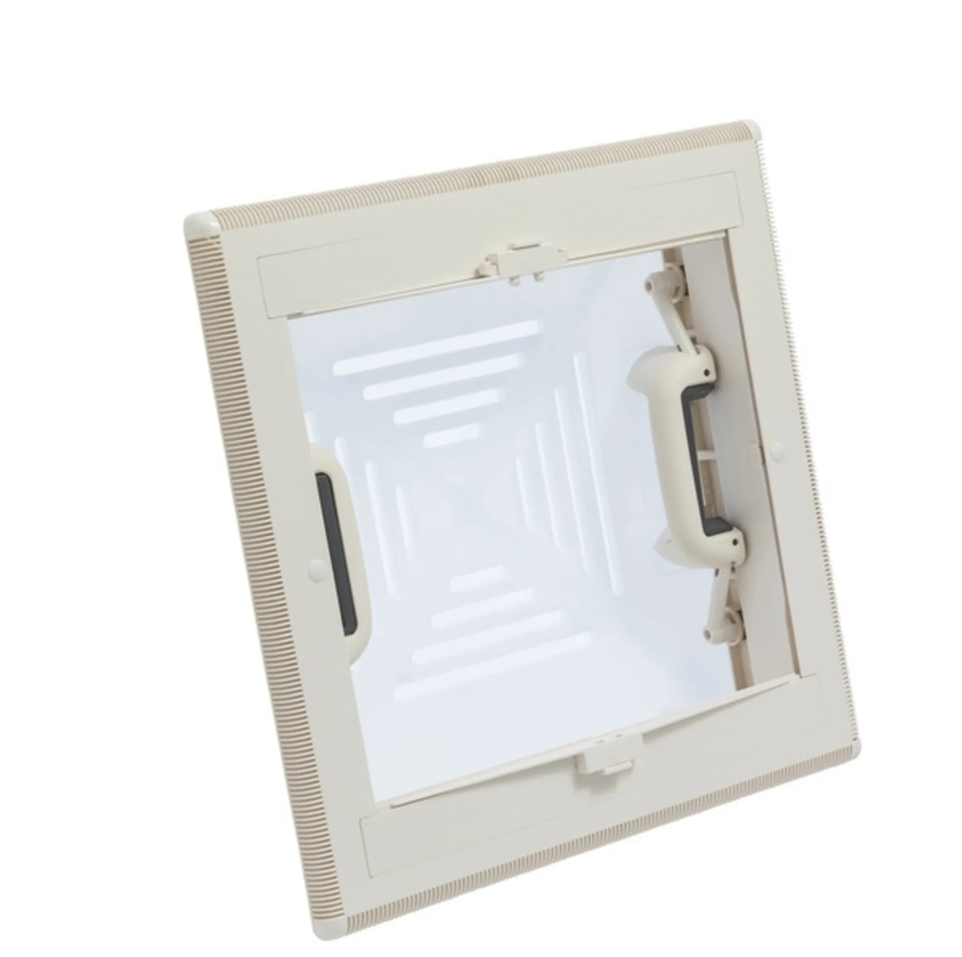 Dachhaube 400 x 400 mm - Milchglas - Mit Rollo und Moskitonetz