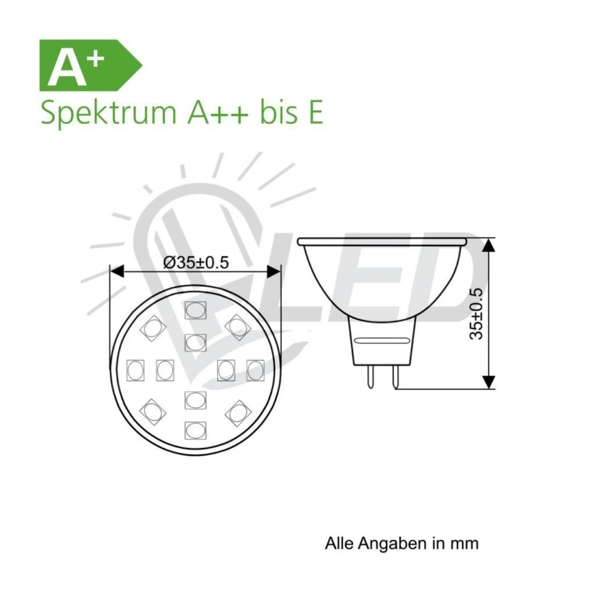 Ampoule CRI 90+ 12 spots LED MR11
