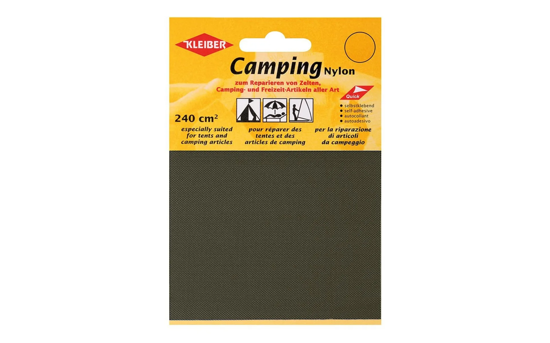 Kleiber Camping Nylon Reparaturflicken Khaki (2 Stück)