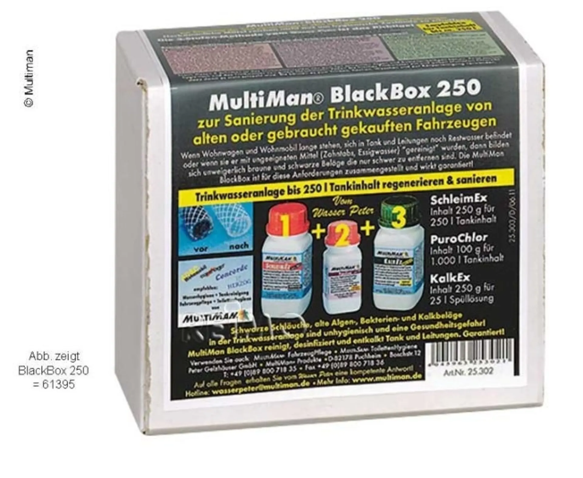 Wasser-Sanierungsbox für die Pflege der Frischwasseranlage - MultiMan BlackBox 500