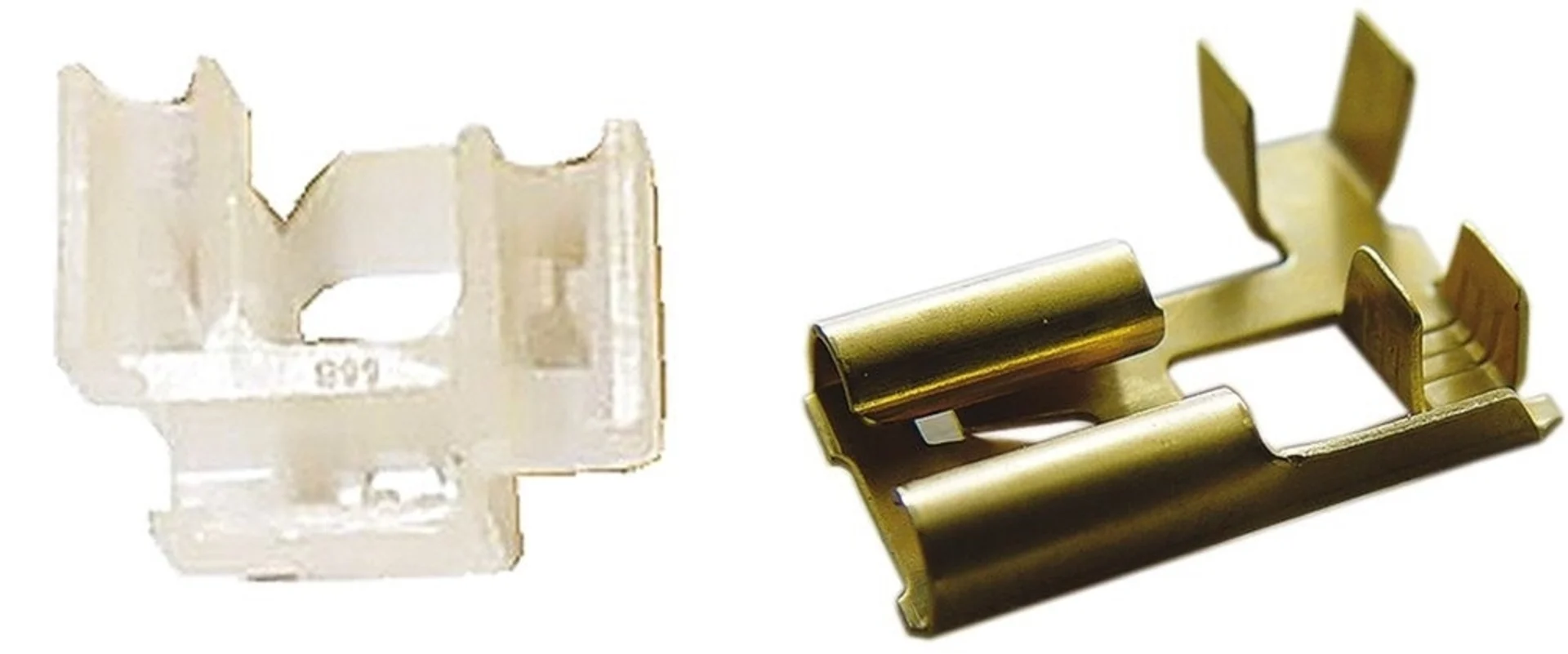 H4-Stecker weiss mit 3 Kabelschuhen