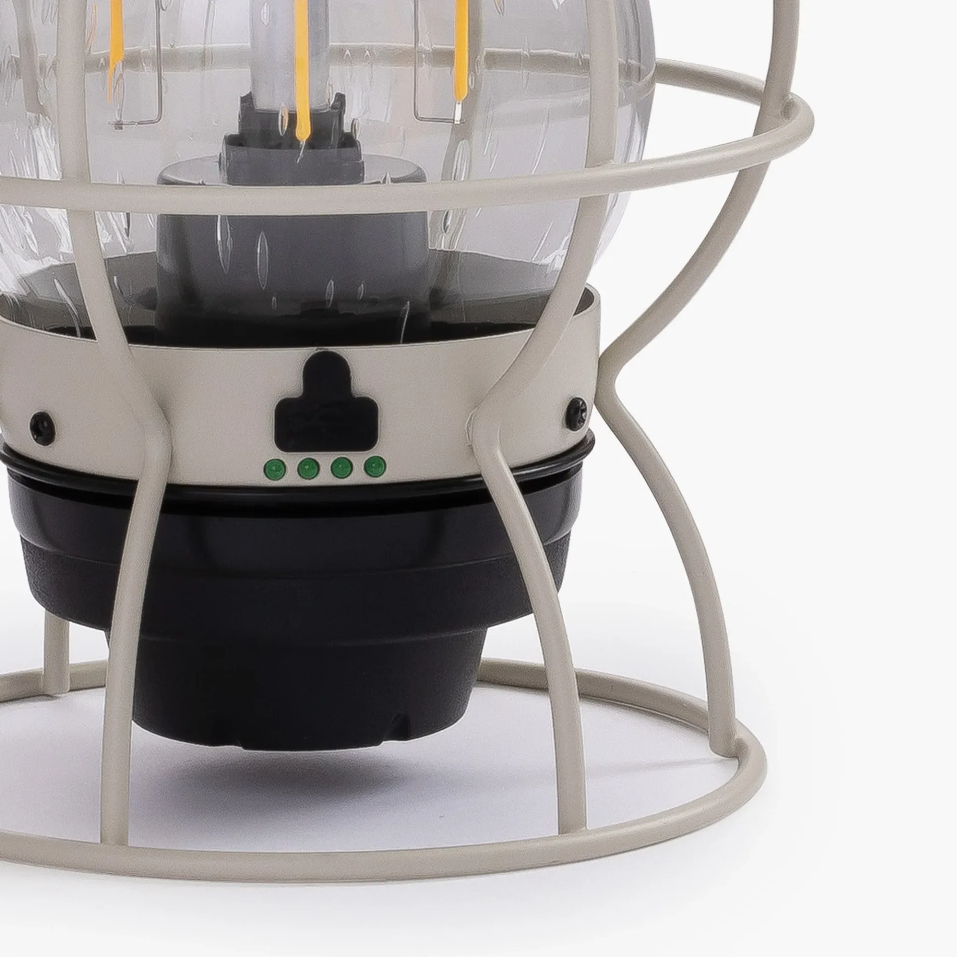 Barebones Railroad Lantern vintage white