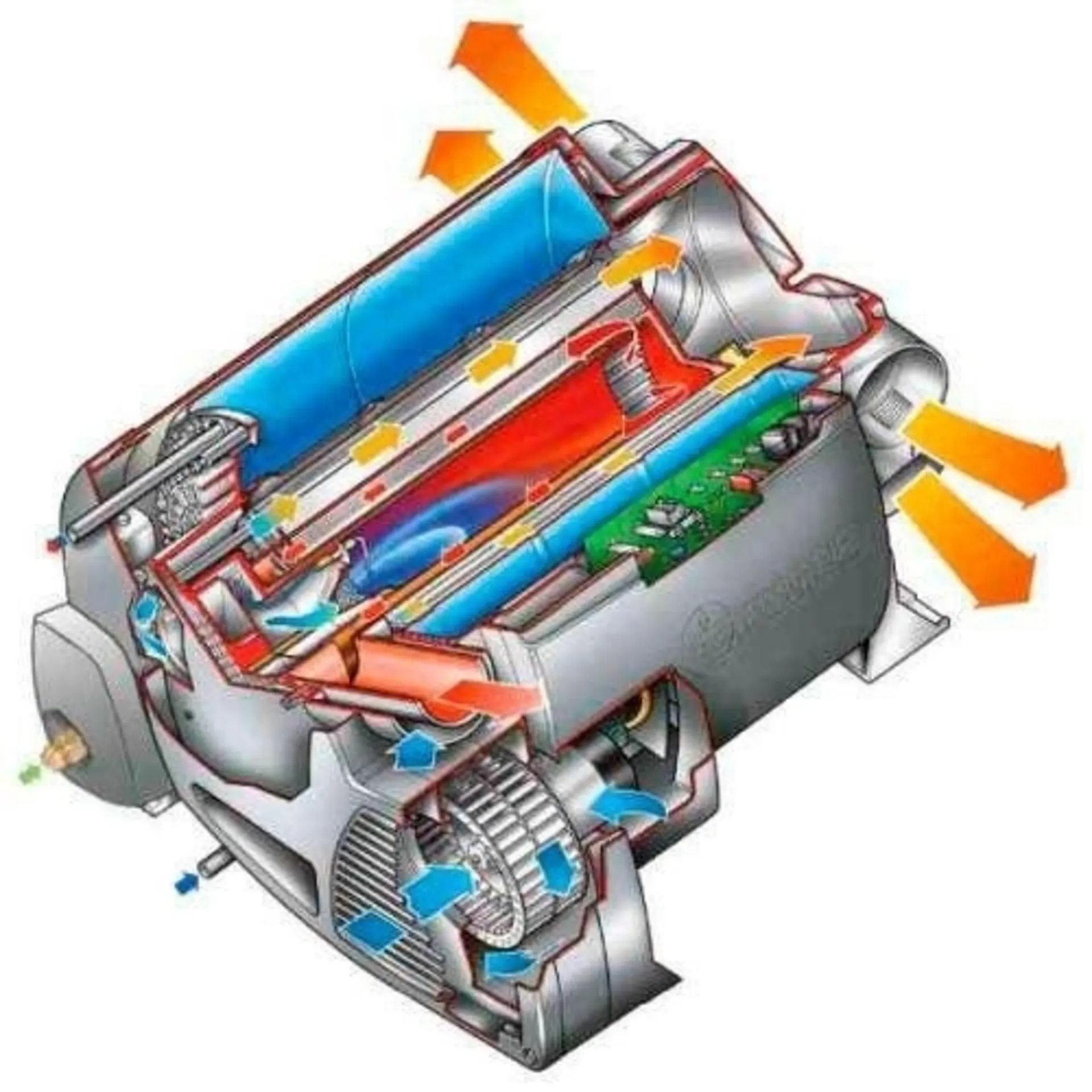 Chauffage de véhicule Truma Combi Panel Combi 4E au gaz, à l'électricité ou mixte