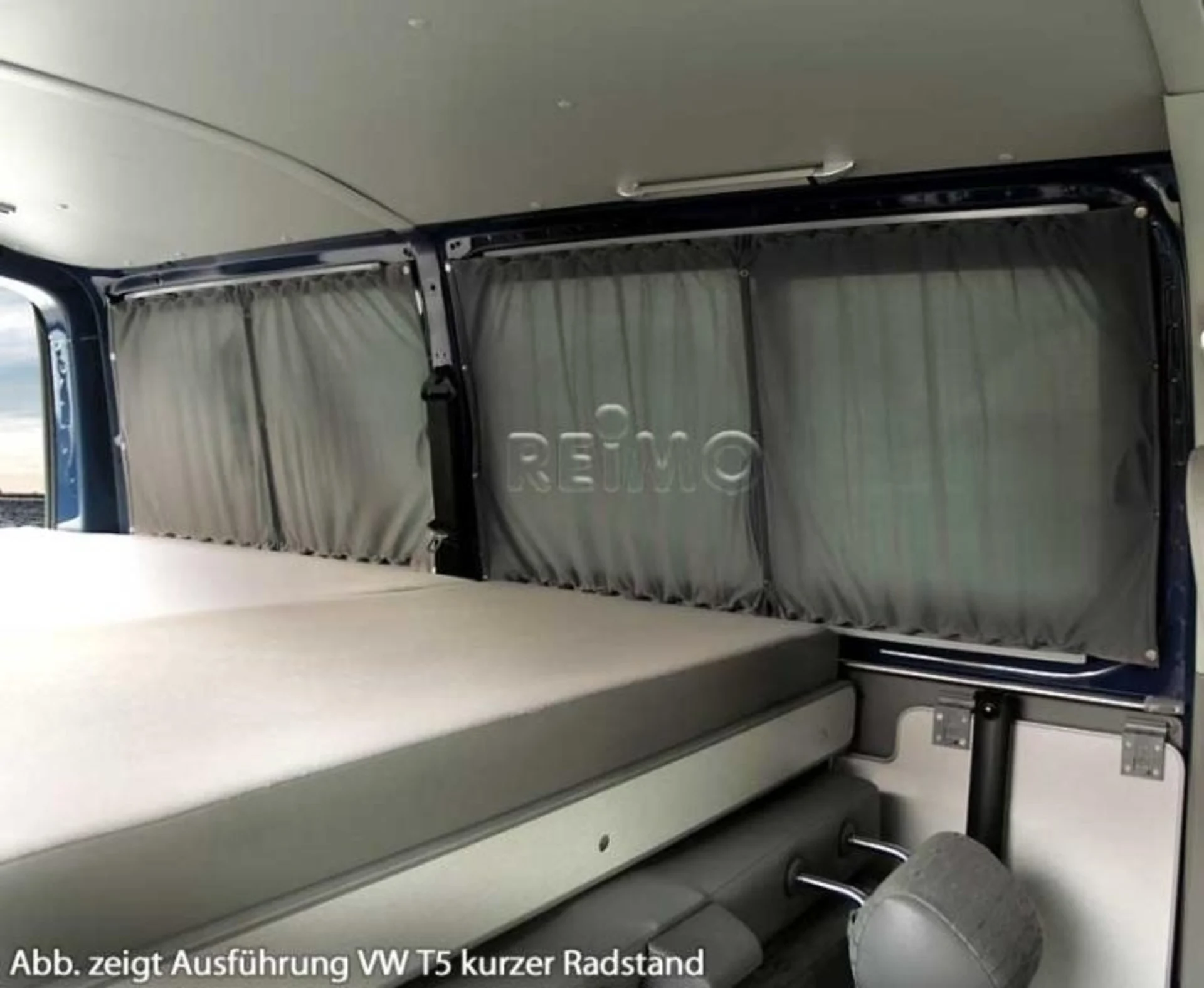Système de rideaux pour Renault Trafic, Opel Vivaro, Fiat Talento et Nissan NV300 à partir de 7/2014 en noir avec rideaux opaques