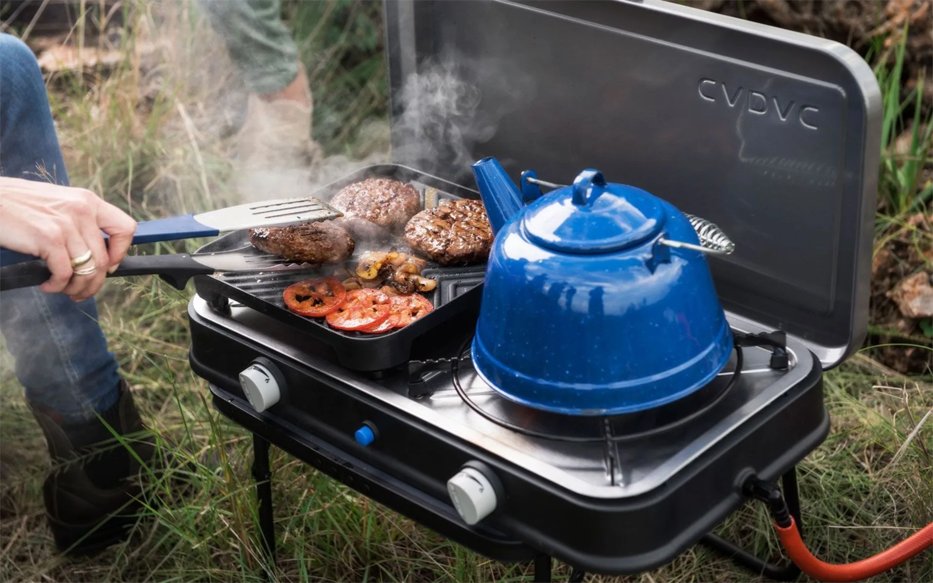 Cadac 2 Cook 2 Pro Deluxe 2-flammiger Gaskocher / Grill 30 mbar
