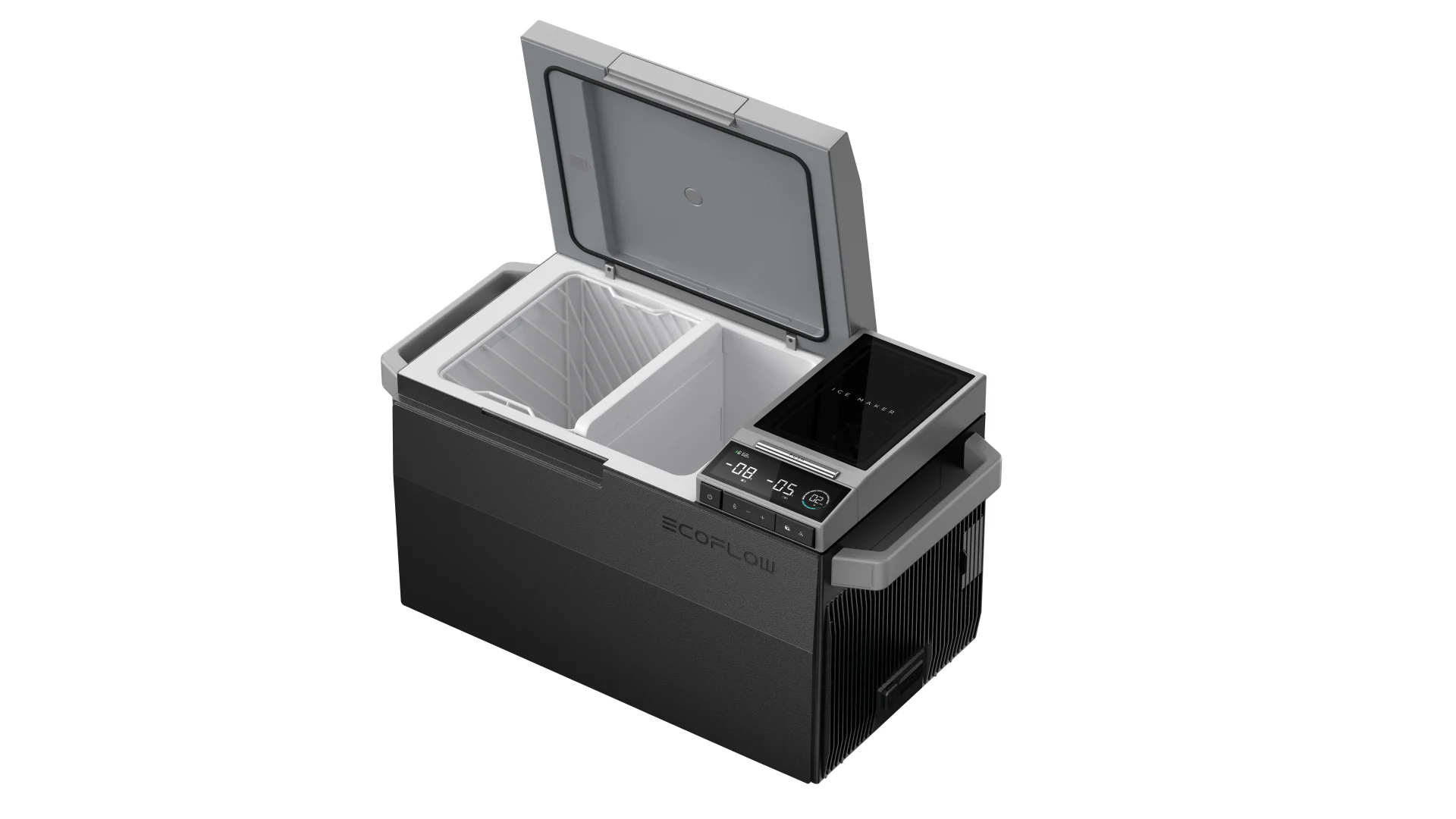 EcoFlow Glacier Die branchenweit erste tragbare Kühlbox mit integriertem Eiswürfelaufbereiter