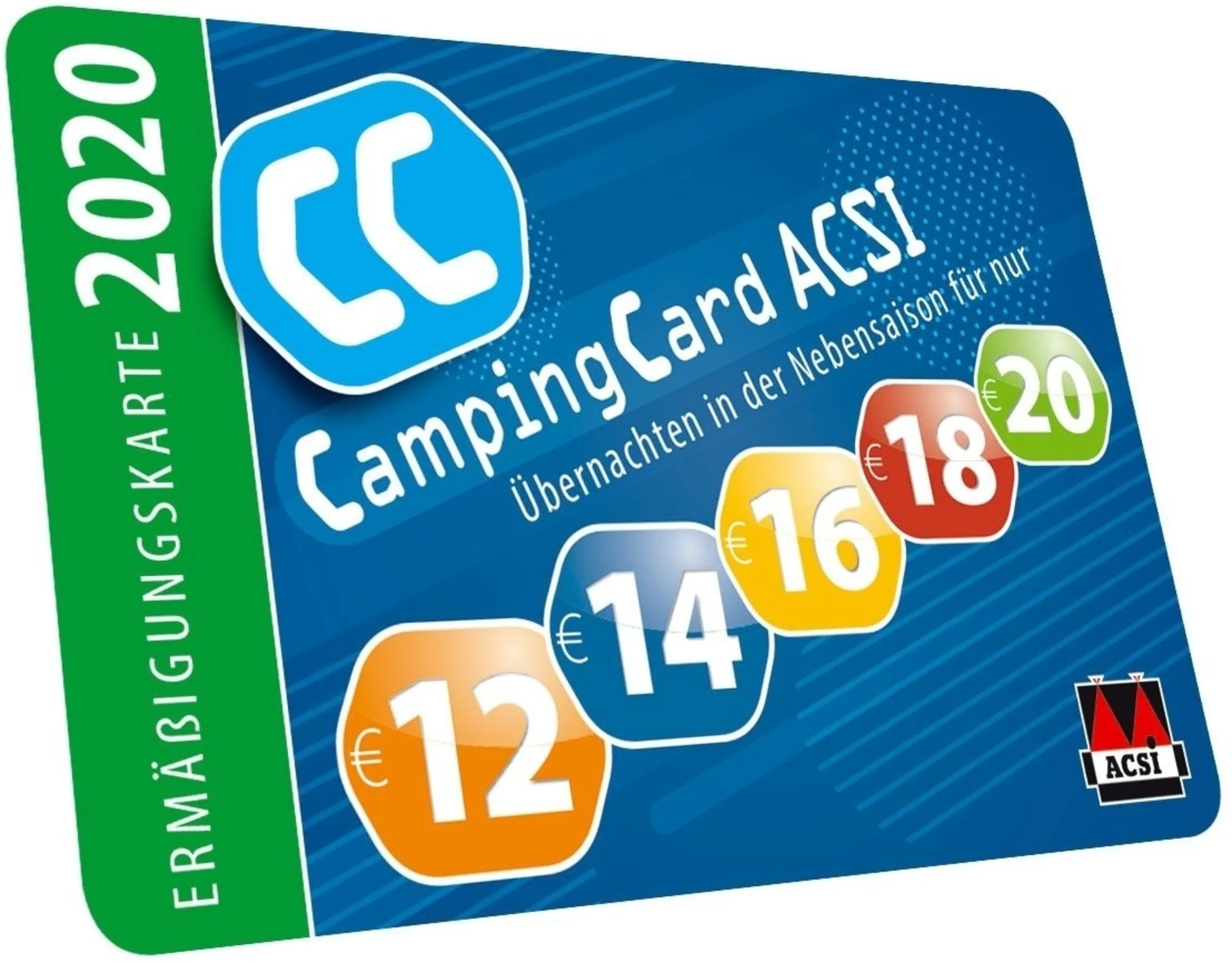 ACSI CampingCard 2020 & Stellplatzführer mit Ermäß