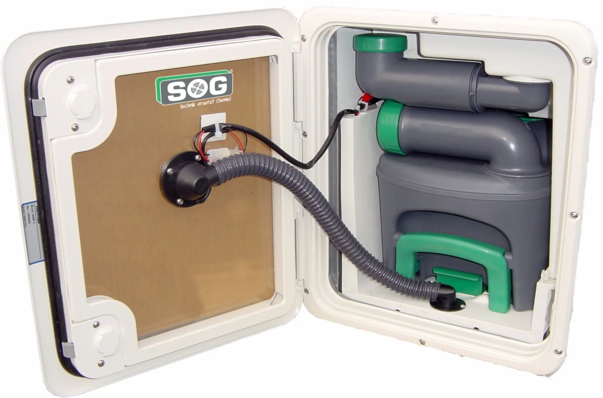 SOG I Typ D (C400) 12V Toilettenentlüftung Türvariante dunkelgrau