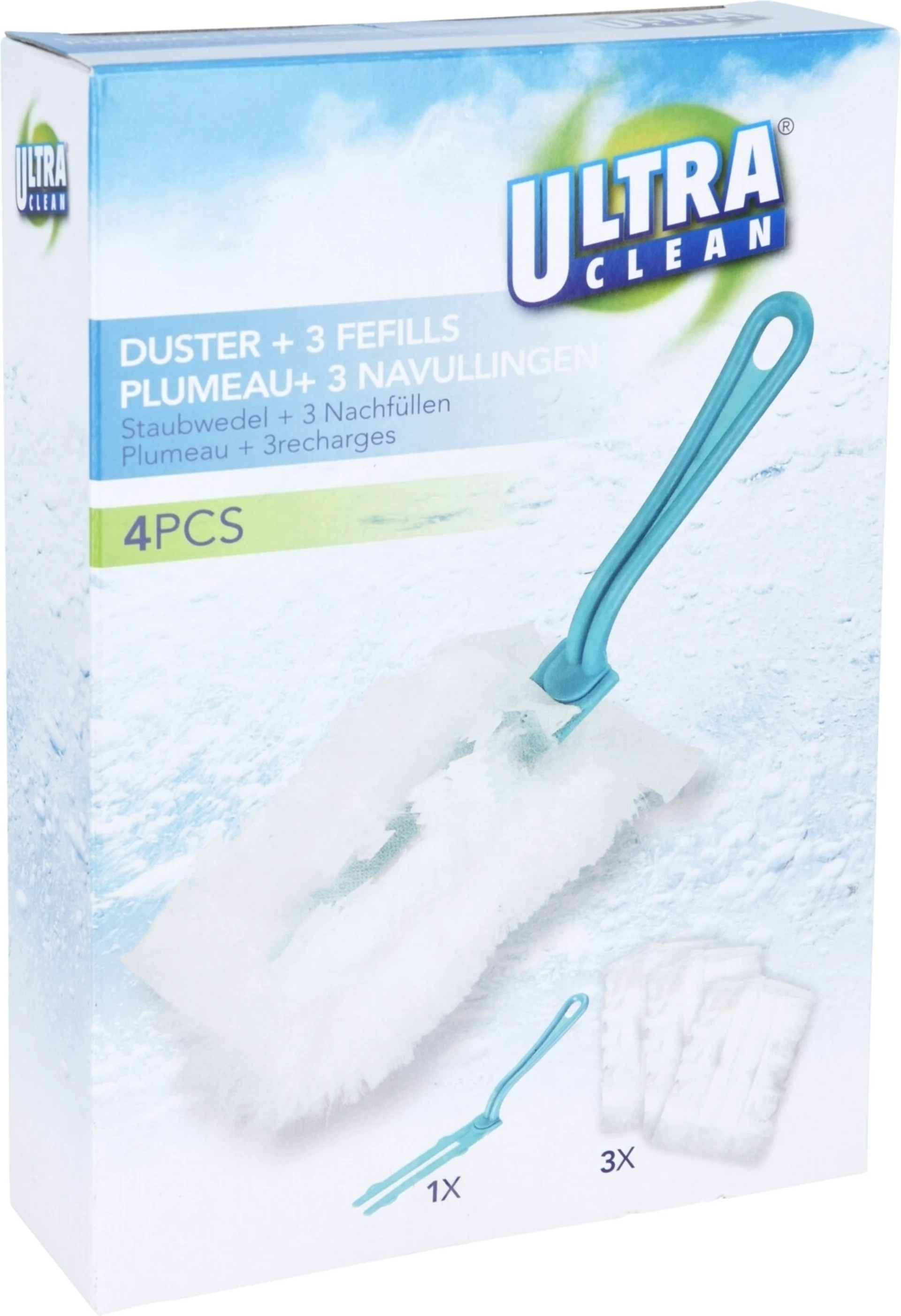 Staubwedel-Set - inkl. 3 Polyester-Nachfüllungen