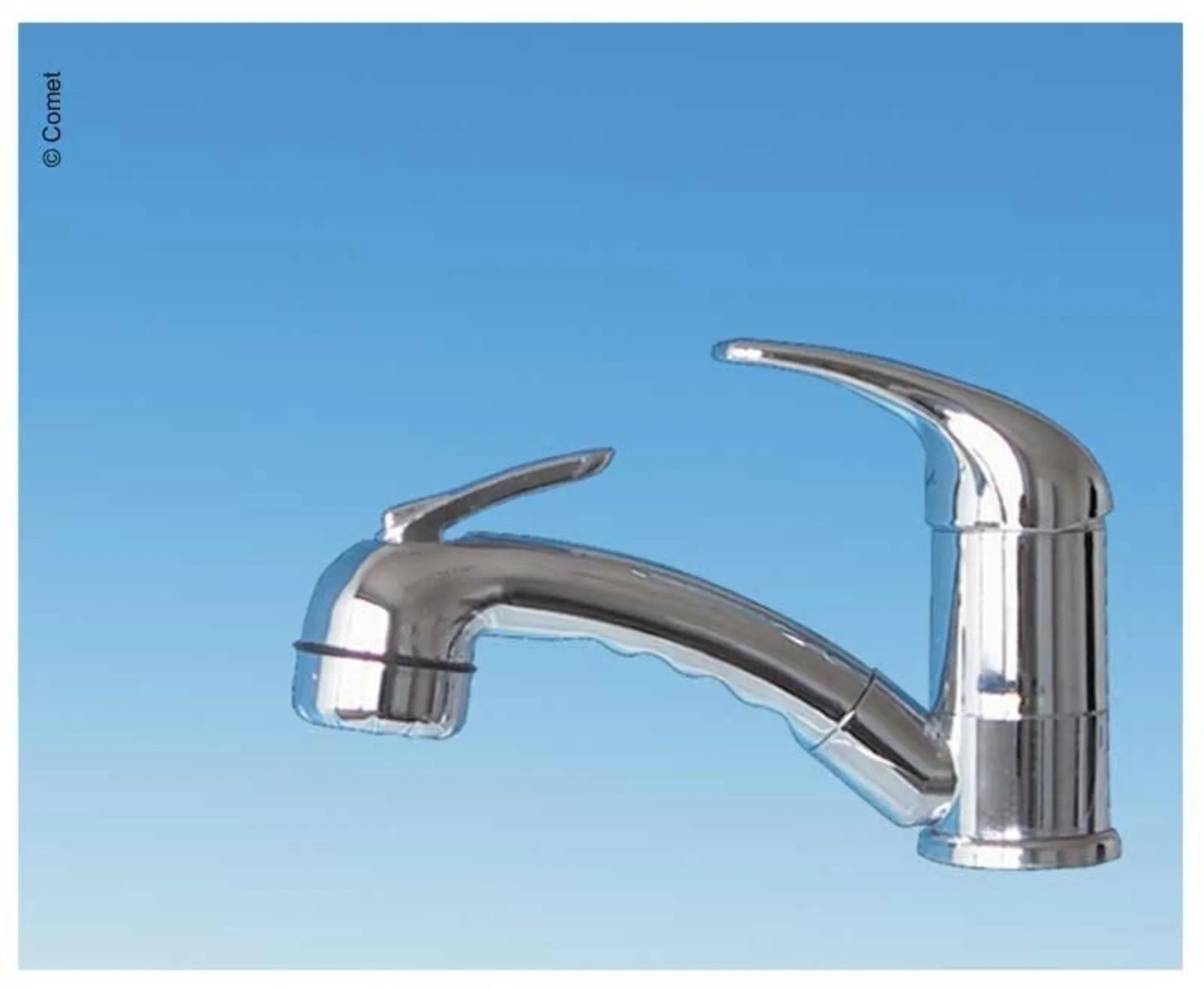 Einhebelmischer ROMA mit ausziehbarer Hebeldusche in chrom, 10mm