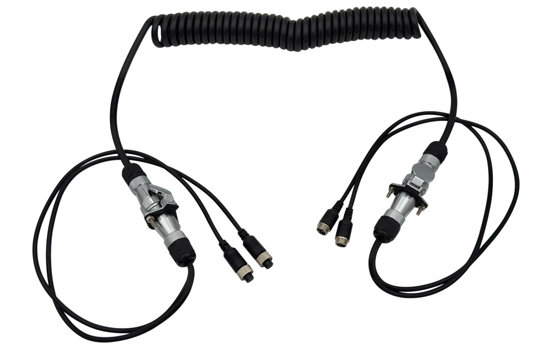 Anhänger-Verbindungskit für 2 Kameras, Spiralkabel 4.0 m für kabelgebundene Rückfahrkamerasysteme