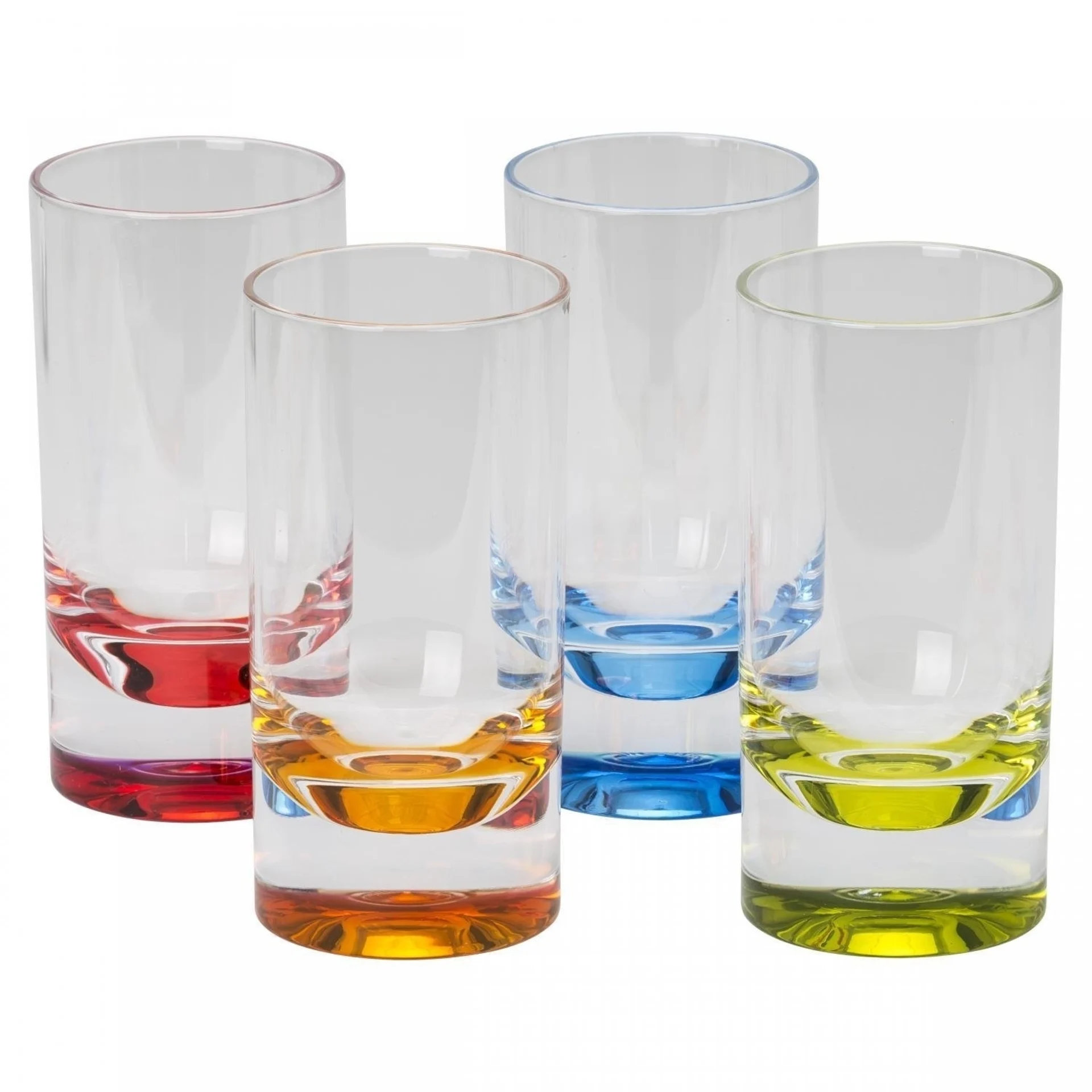 Flamefield Trinkgläser Slim Jim 4er Pack 290 ml Bunt