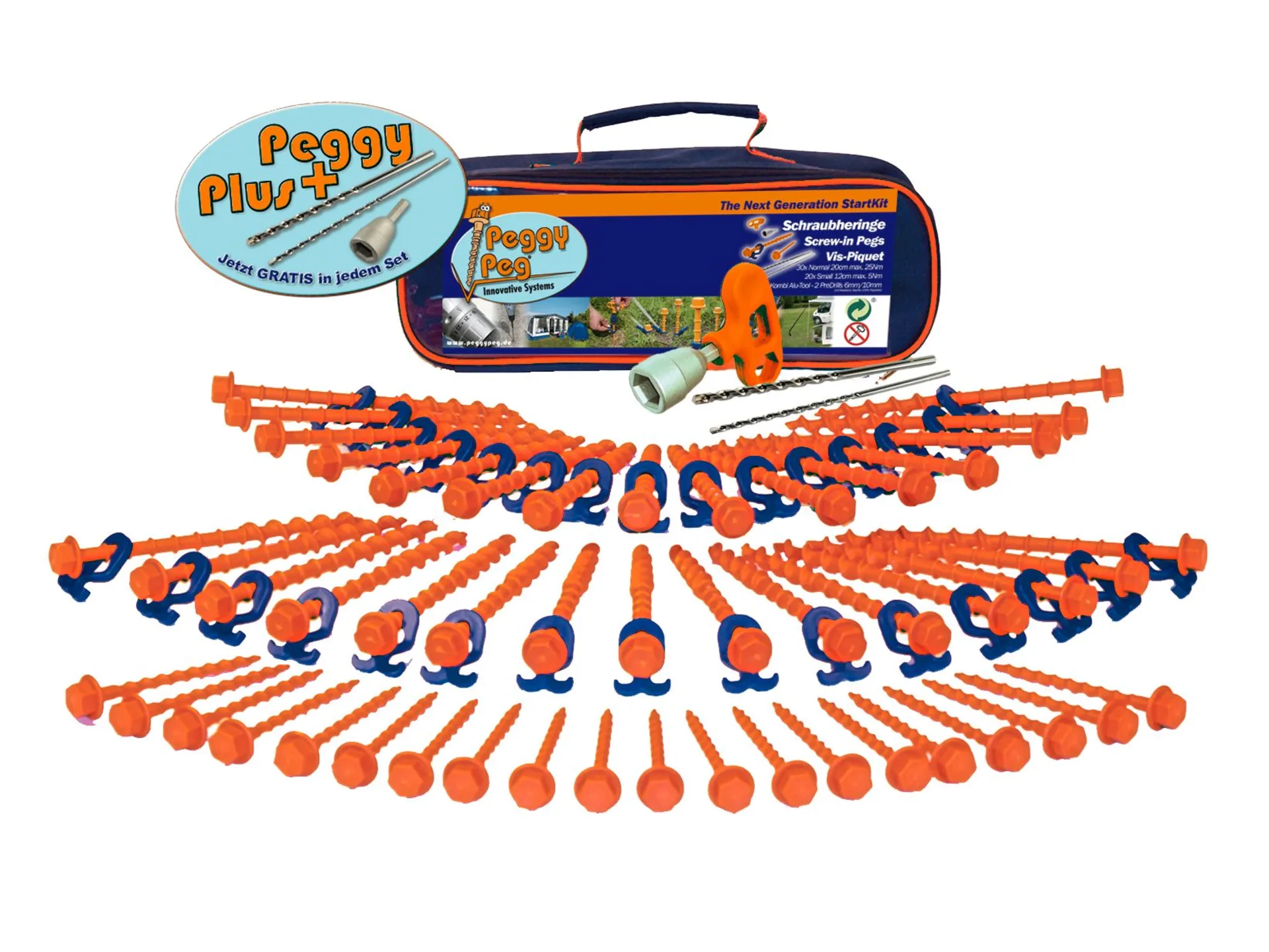 Peggy Peg Starter Kit Schraubheringe Set 84-tlg.