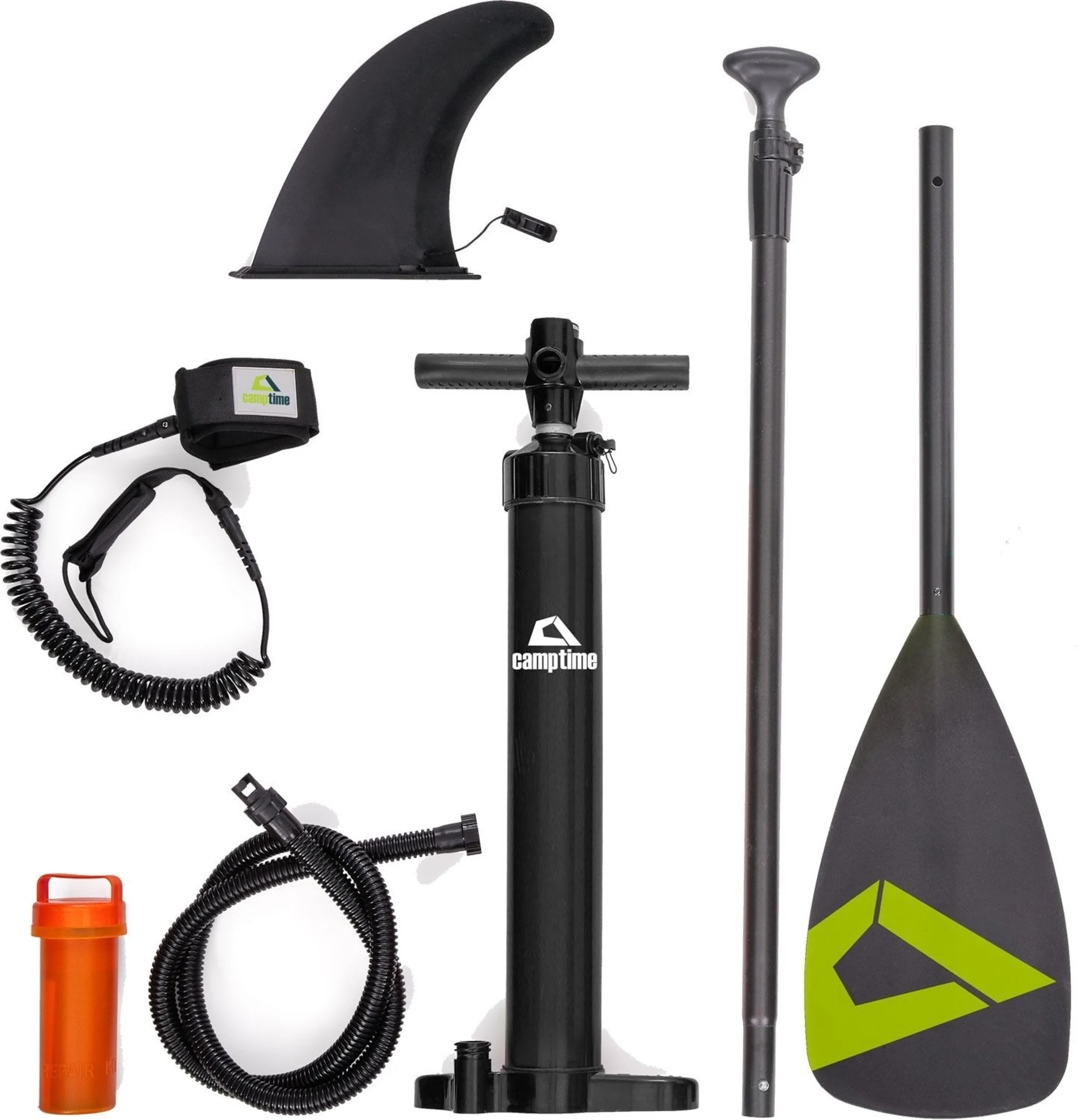 Camptime Polaris 11.0 SUP Set aufblasbares Stand Up Paddling-Board inkl. Paddel und Luftpumpe