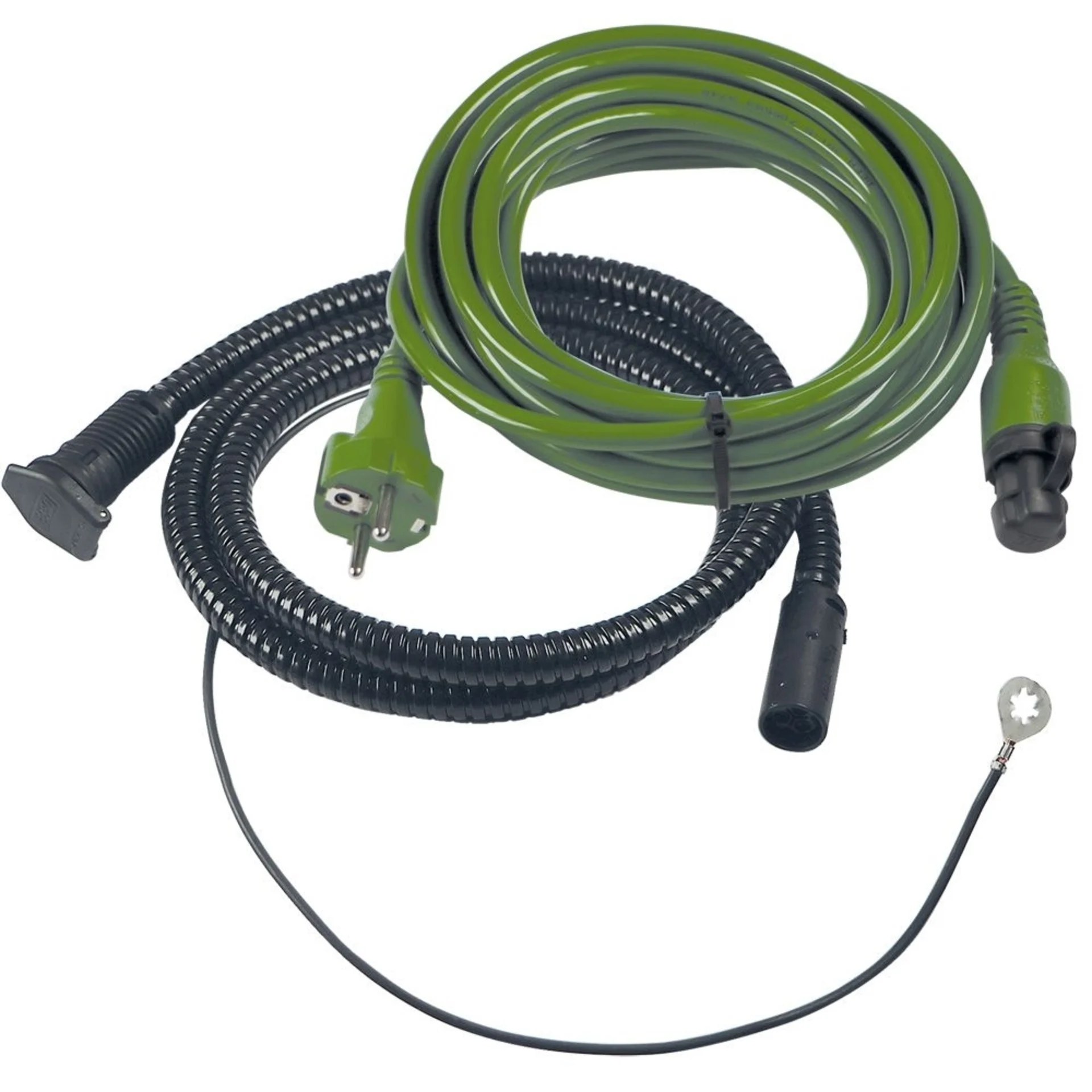 DEFA - 230 VAC Anschluss-Set 2.5 m mit Stecker/Dose Eingangskabel 1.5 m, Anschlusskabel 2.5 m