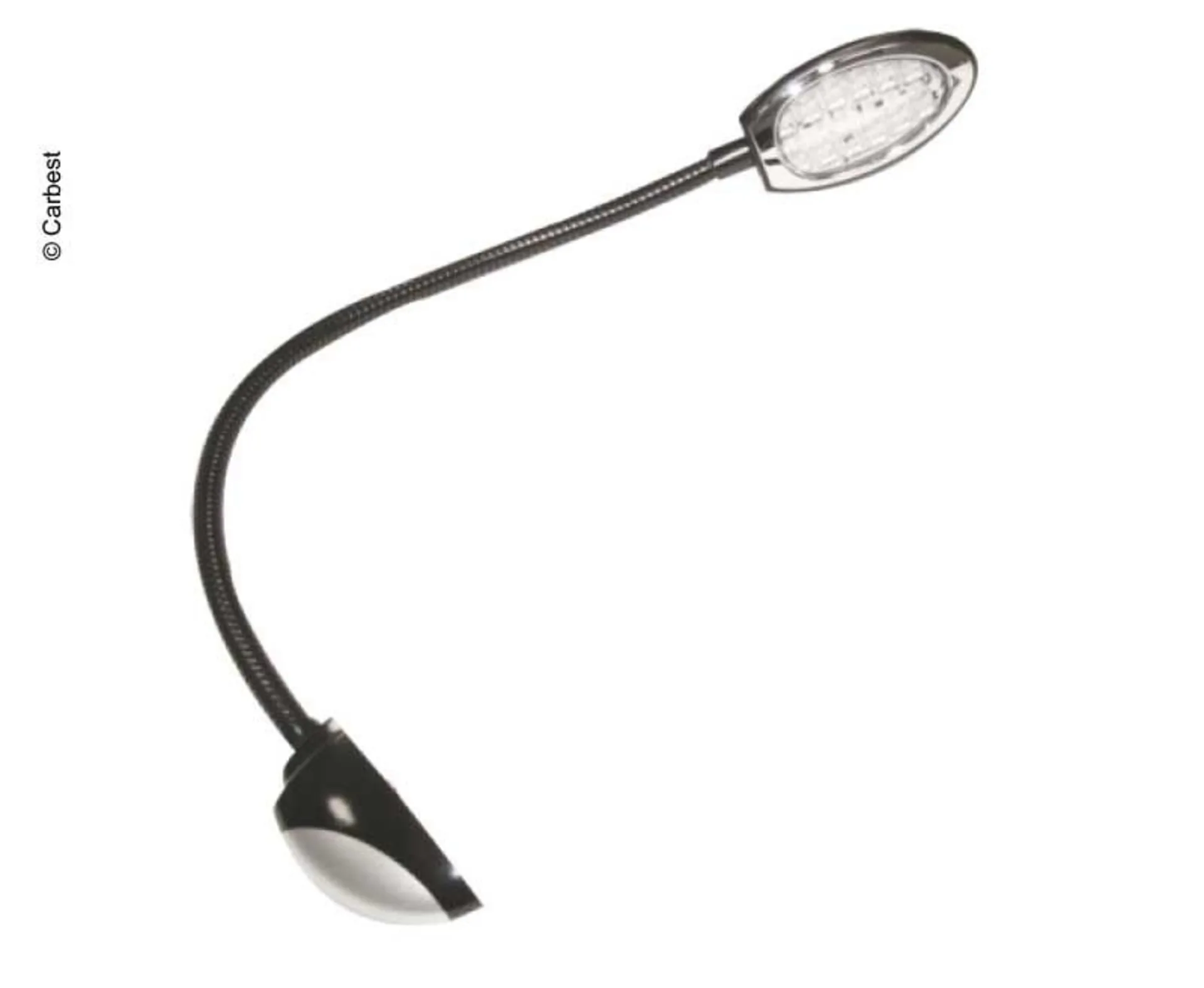 Carbest LED 12V Spot Leuchte Schwarz/Silber - 2.2 Watt, 325 mm