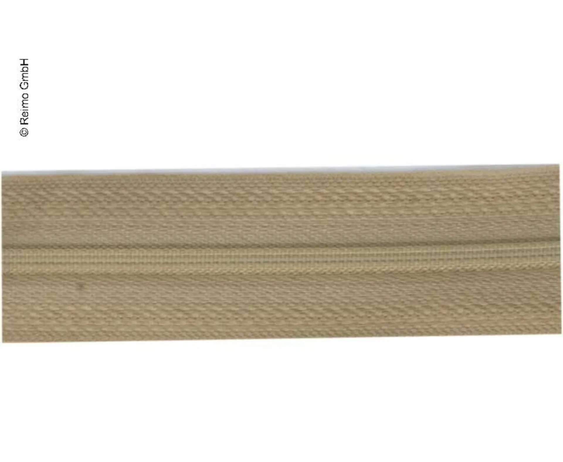 Beiger Endlos-Reissverschluss, 2.5cm breit, als Meterware für Polsterstoffe geeignet