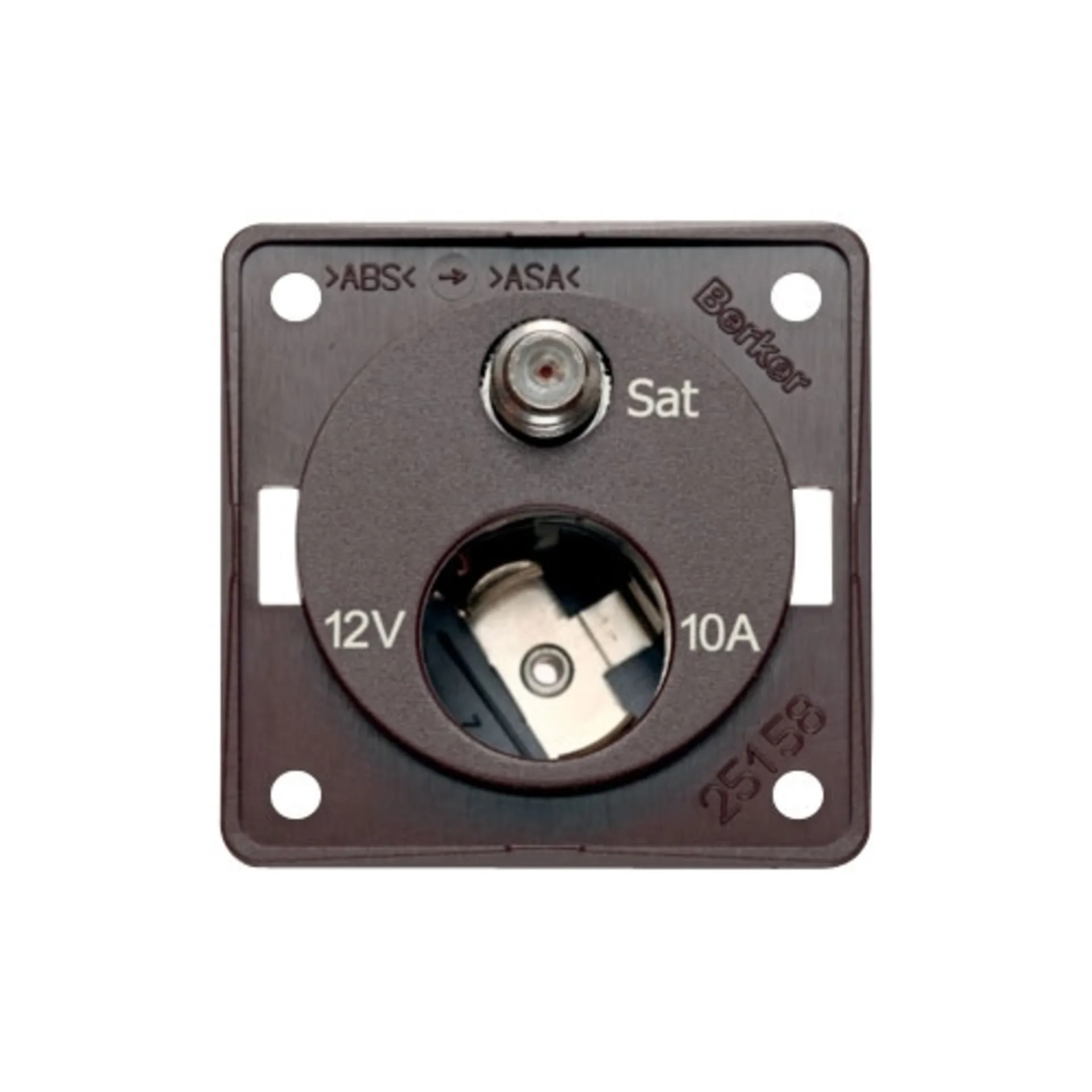 Prise combinée 12V+ SAT anthracite
