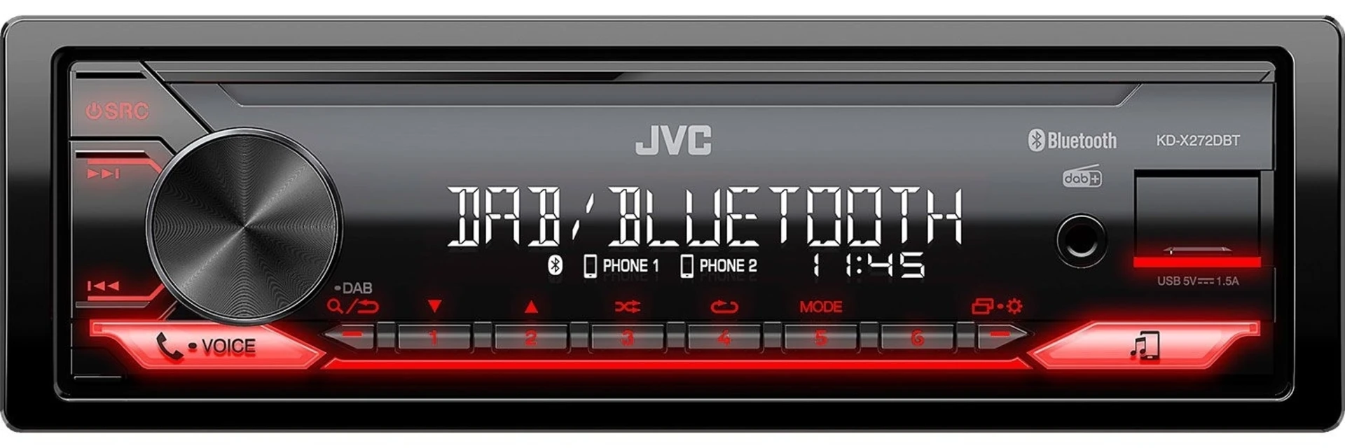 JVC KDX-272DBT 1DIN DAB+ Autoradio