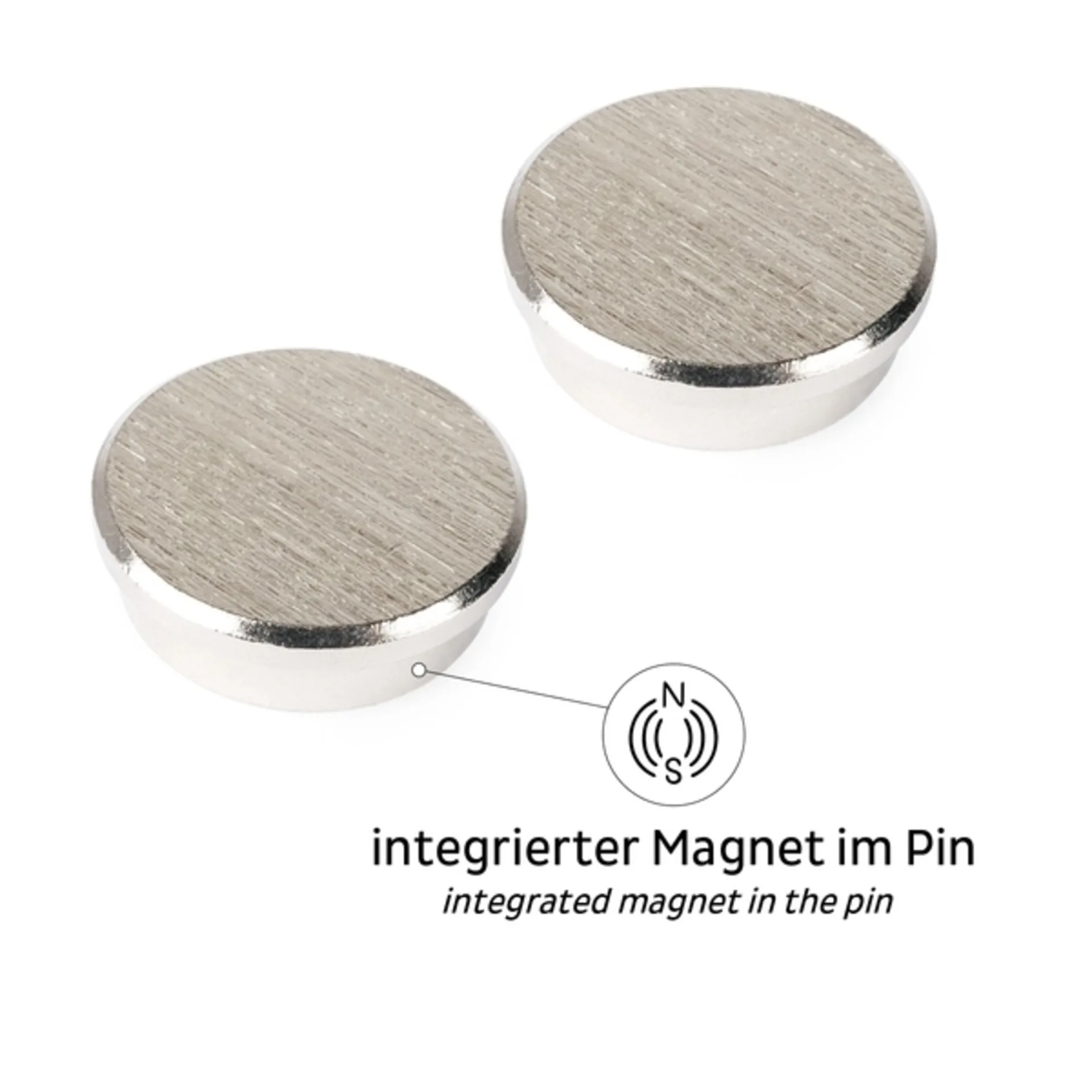 silwy® Pins magnétiques intelligents, y compris les pads en métal Nano Gel Noir