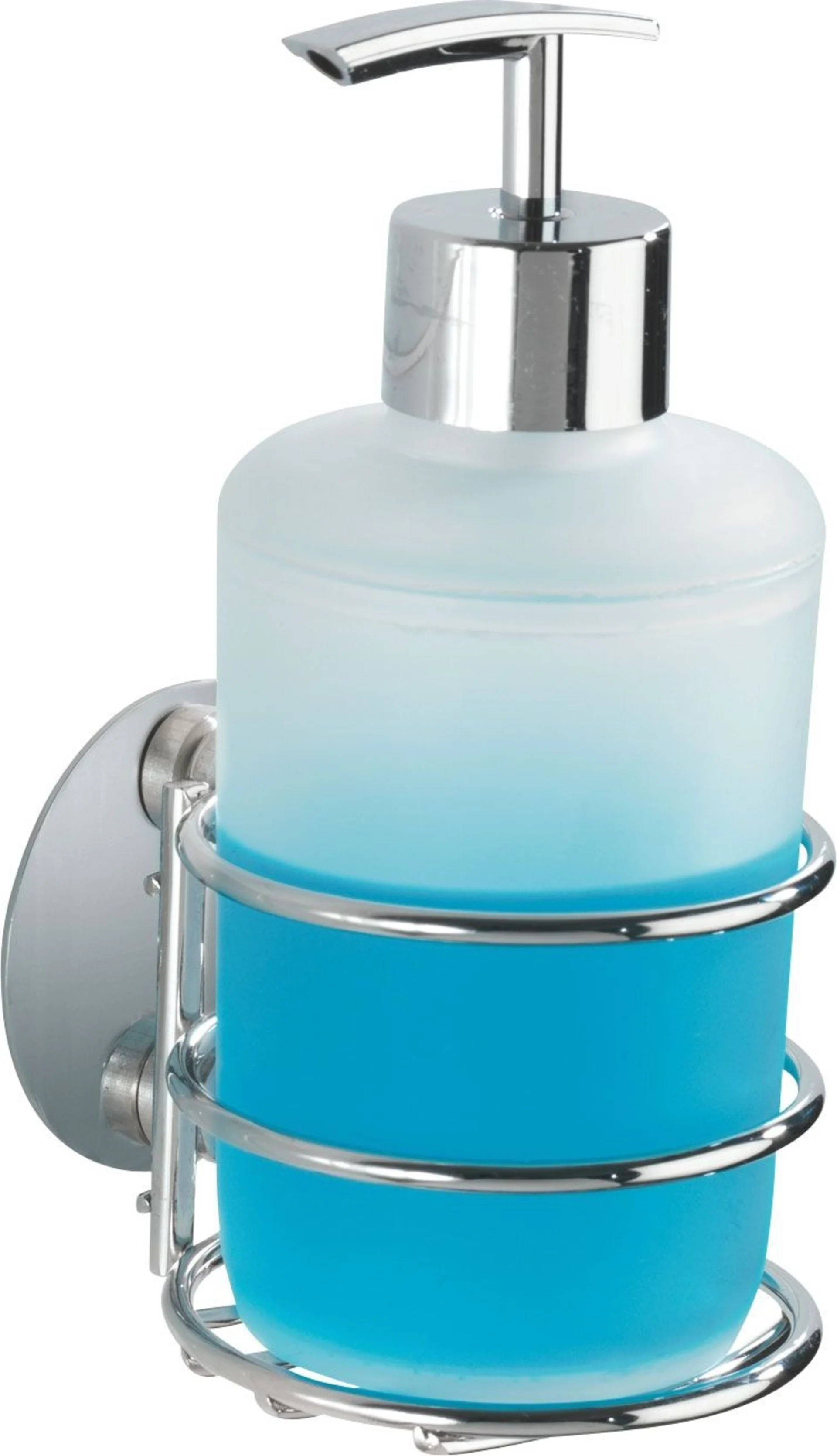 Distributeur de savon Turbo-Loc Wenko avec support mural en acier inoxydable 285 ml