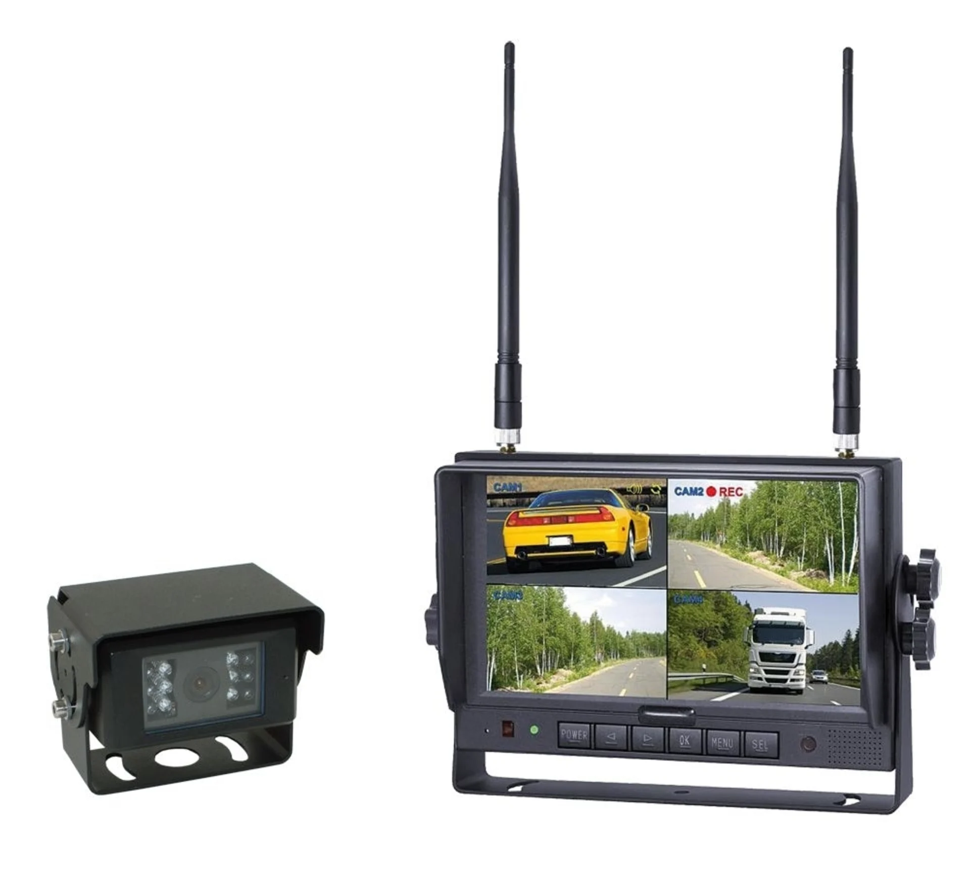 Rückfahrkamerasystem Wireless 7“ digital 12/24 V