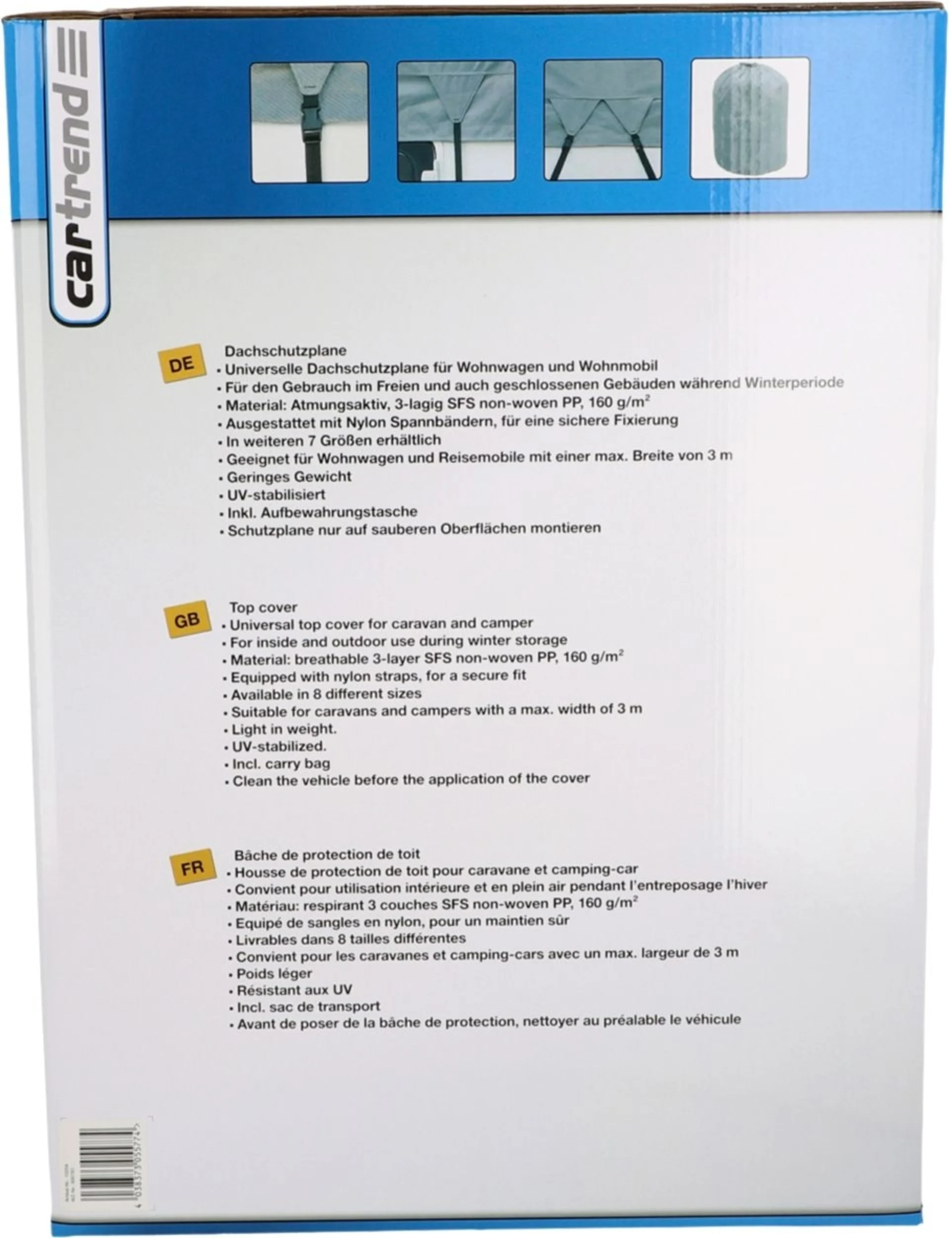 Bâche de protection de toit Cartrend Caravan 7 x 3 m