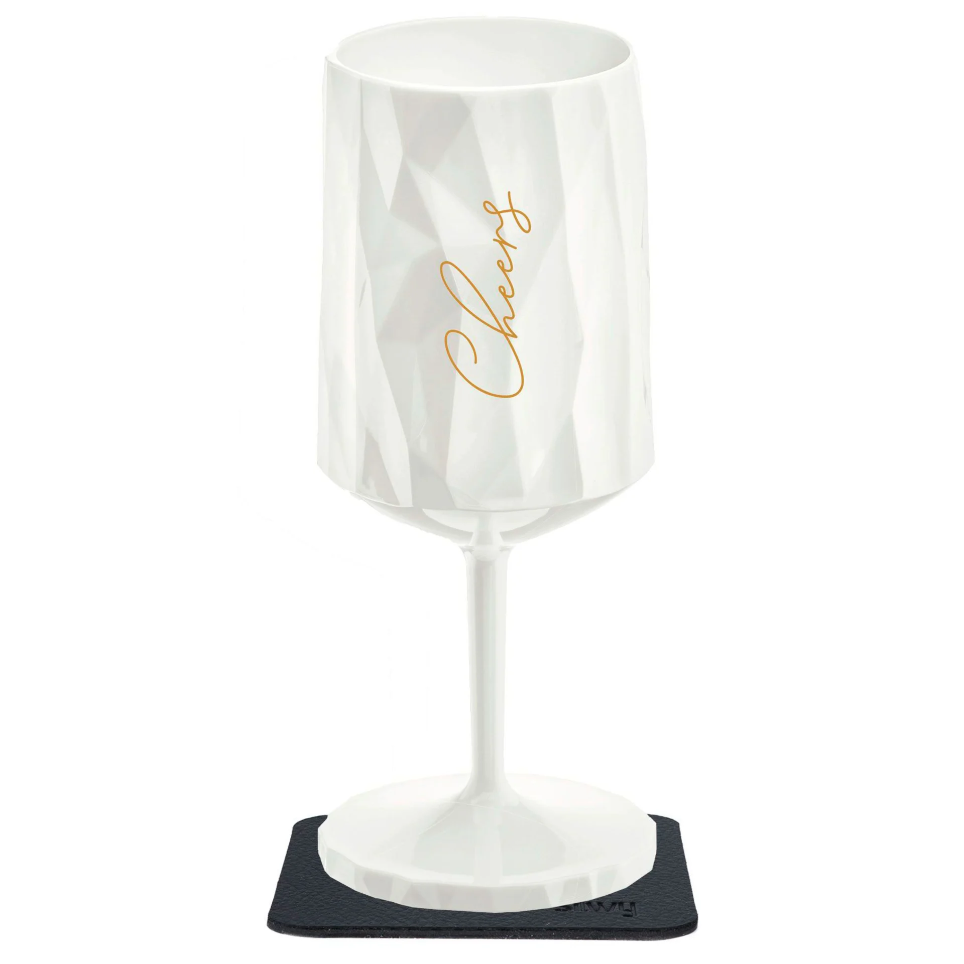 silwy® Magnet-Kunststoffglas WEIN CHEERS WHITE (0,3l)