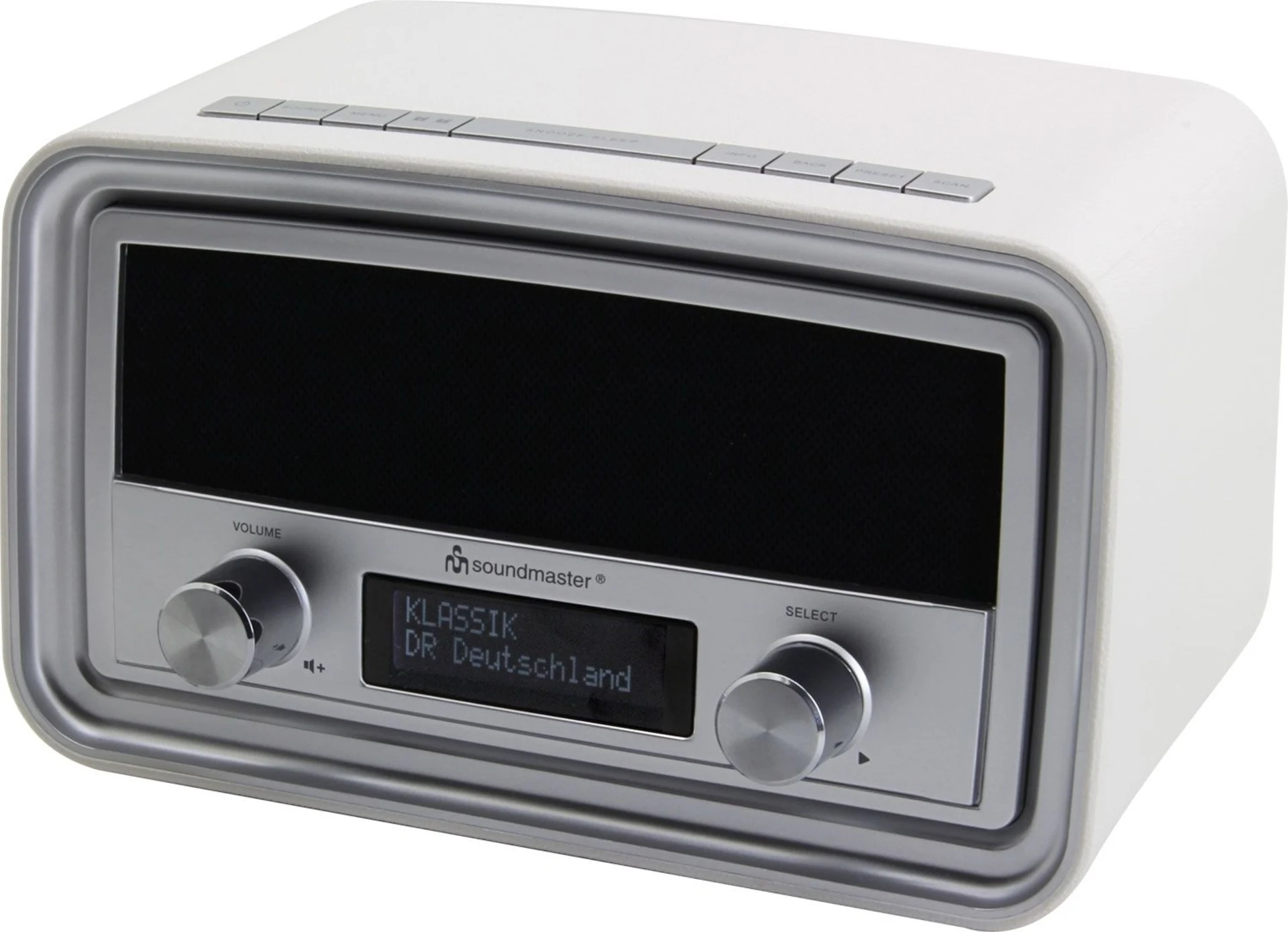 Soundmaster UR190WE DAB+/UKW Uhrenradio mit USB-Ladebuchse Weiß