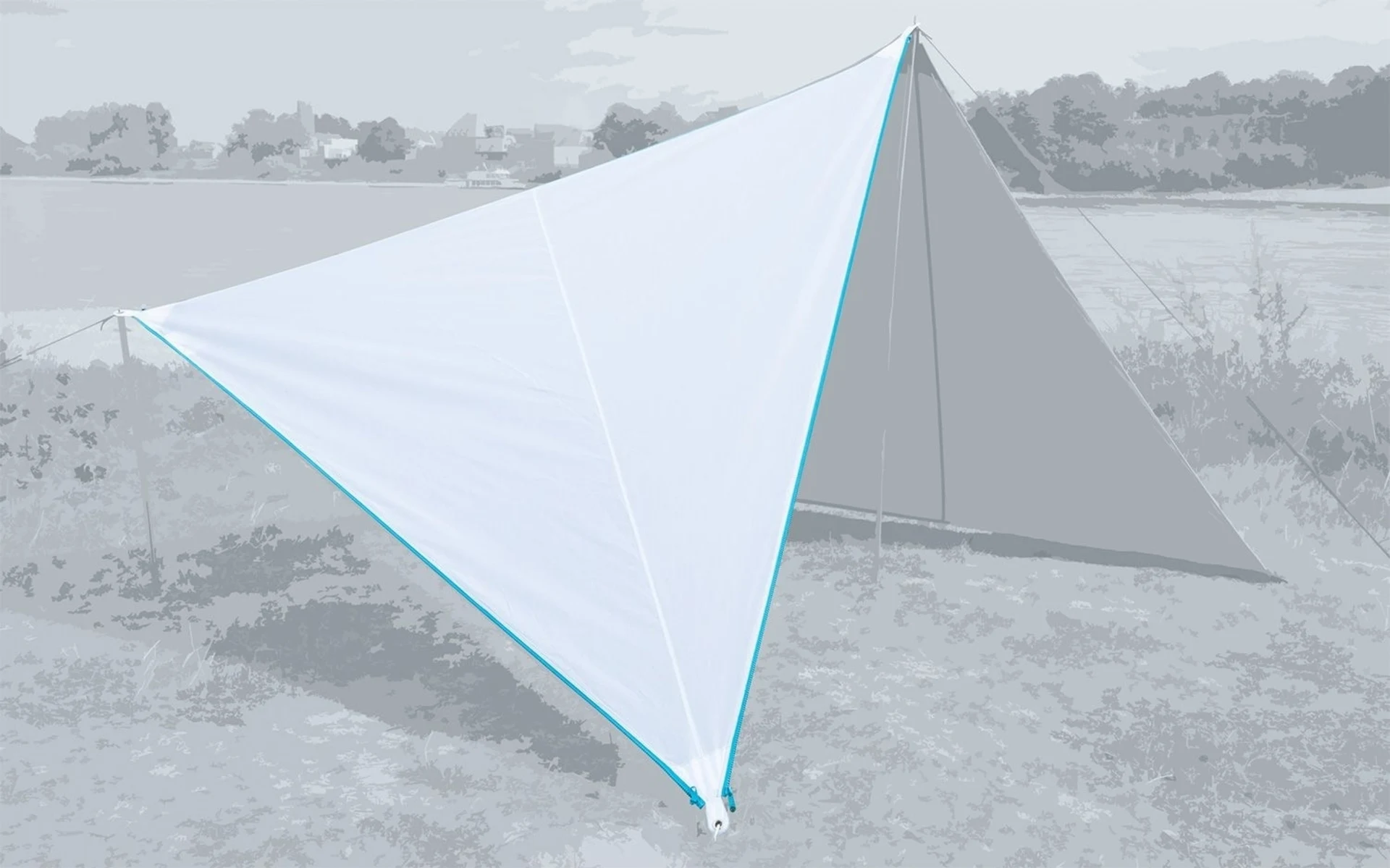 Bent Canvas Plain Set Tarp white / zipper light bl