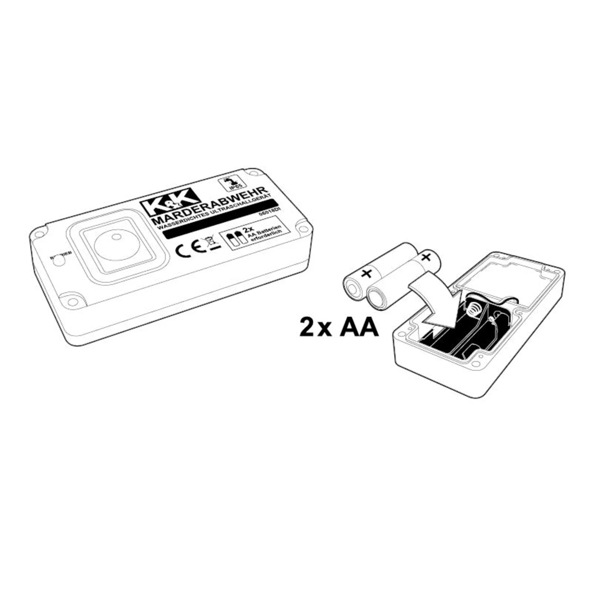 K&K Das wasserdichte Batterie-Ultraschallgerät