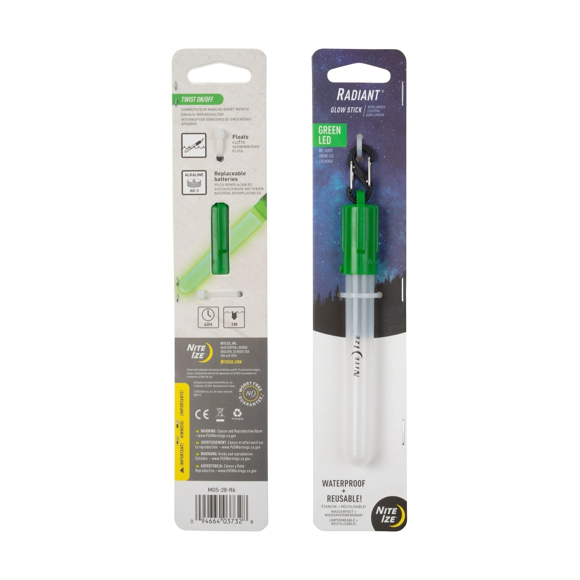 LED Mini Glowstick Leuchtstab grün