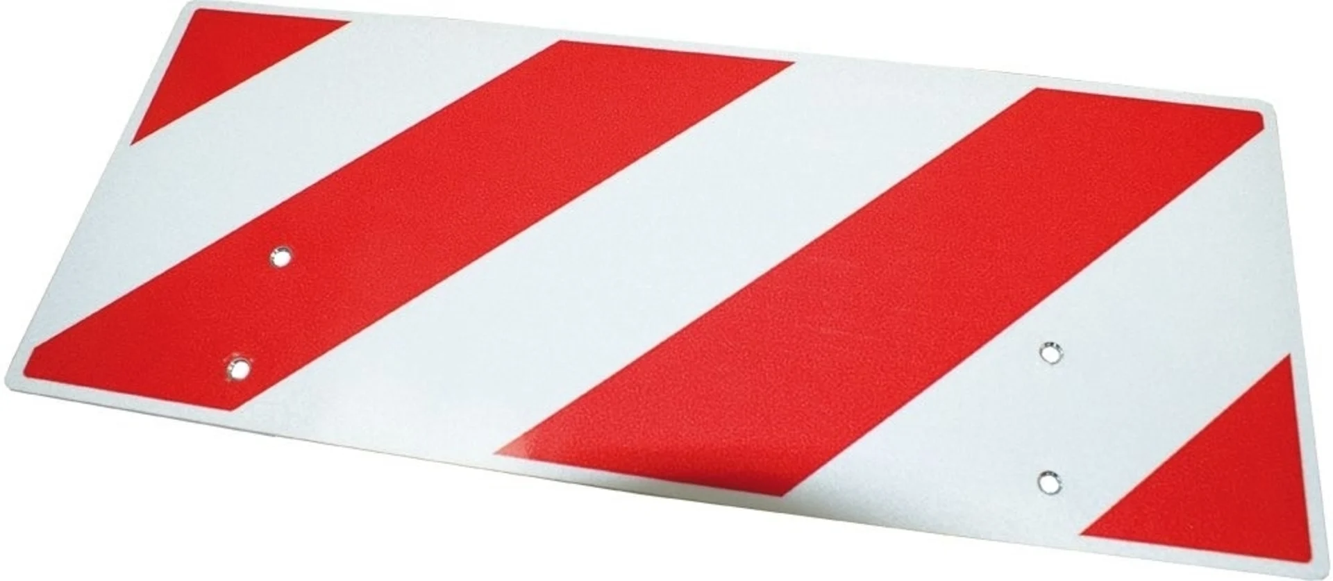 Markierungstafel rt/ws reflektierend beidseitig 400 x 165 x 1.5 mm, mit 4 Bohrungen